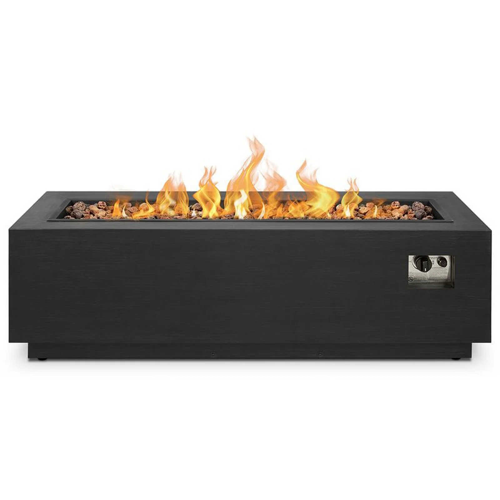 Home Square 2-Piece Set with Steel Propane Fire Pit and Tank Cover in Gray