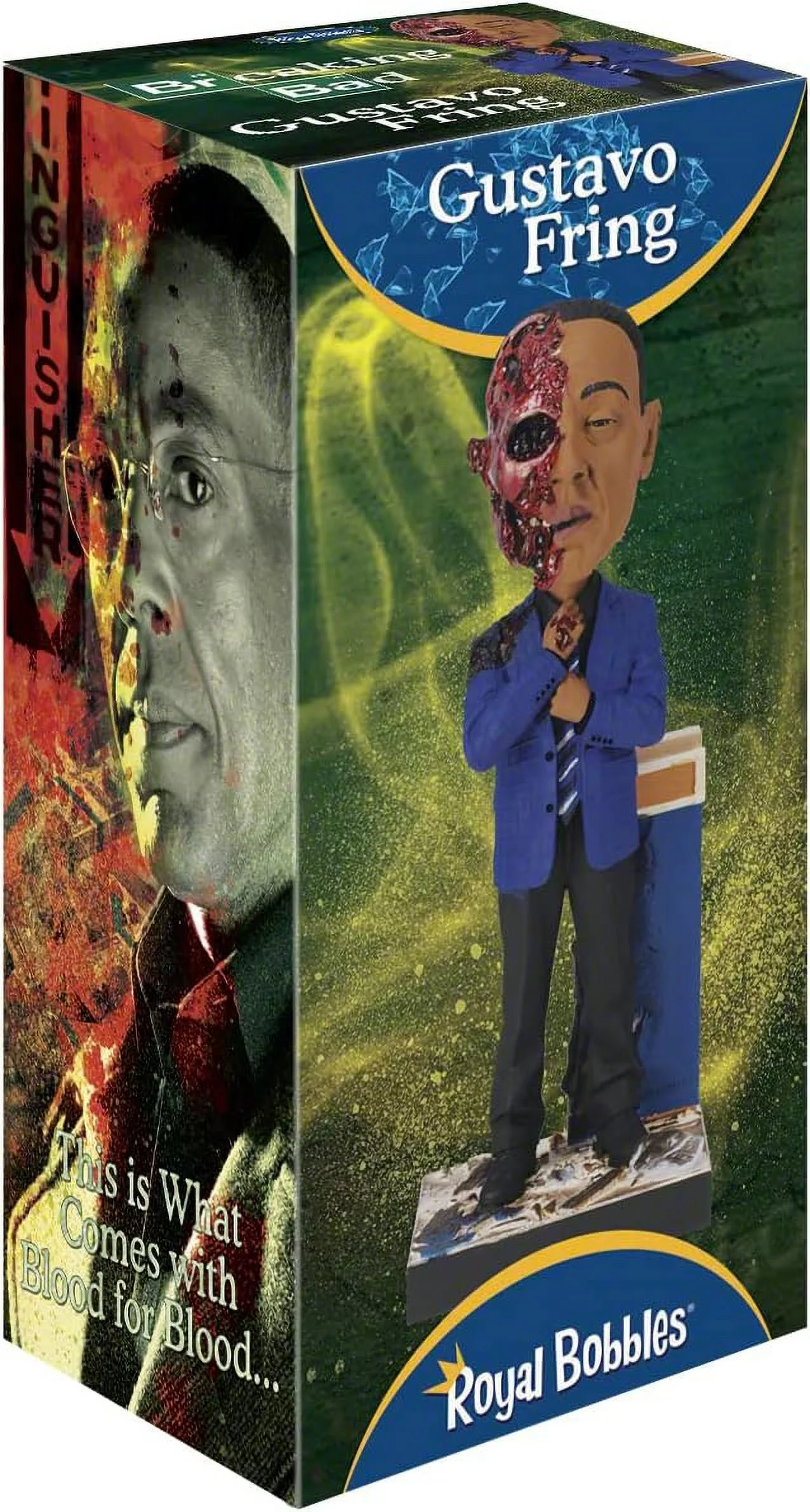 Breaking Bad Gus Fring Face Off Bobblehead Royal Bobbles 13260