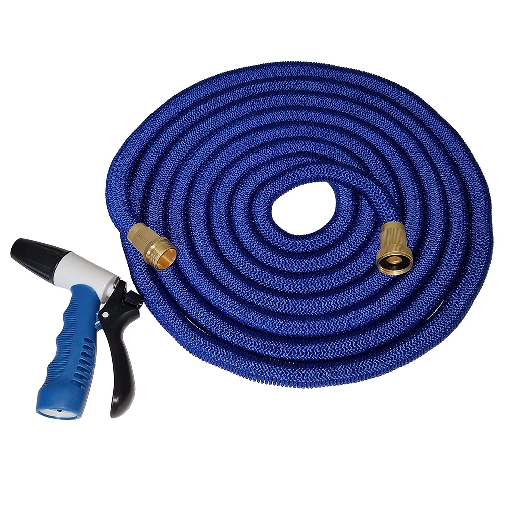 HoseCoil HCE75K 75' Blue Expandable Hose Kit w/ Nozzle & Bag