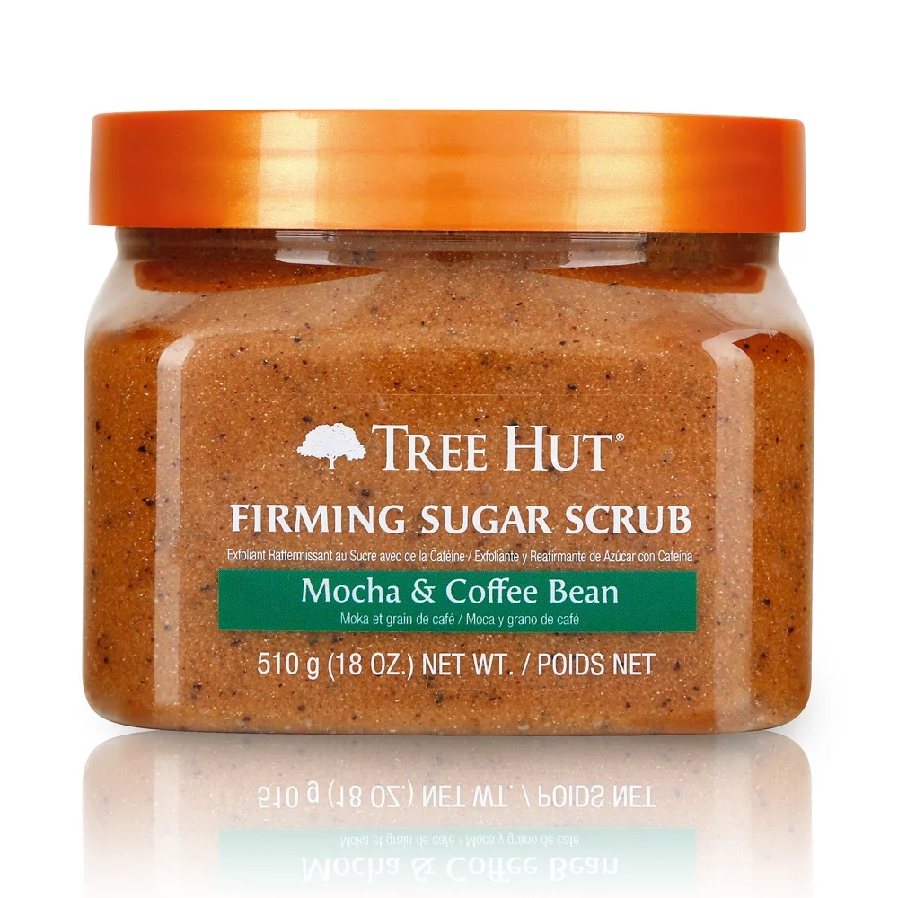 Tree Hut Mocha and Coffee Bean Shea Sugar Exfoliating and Hydrating Body Scrub, 18 oz.