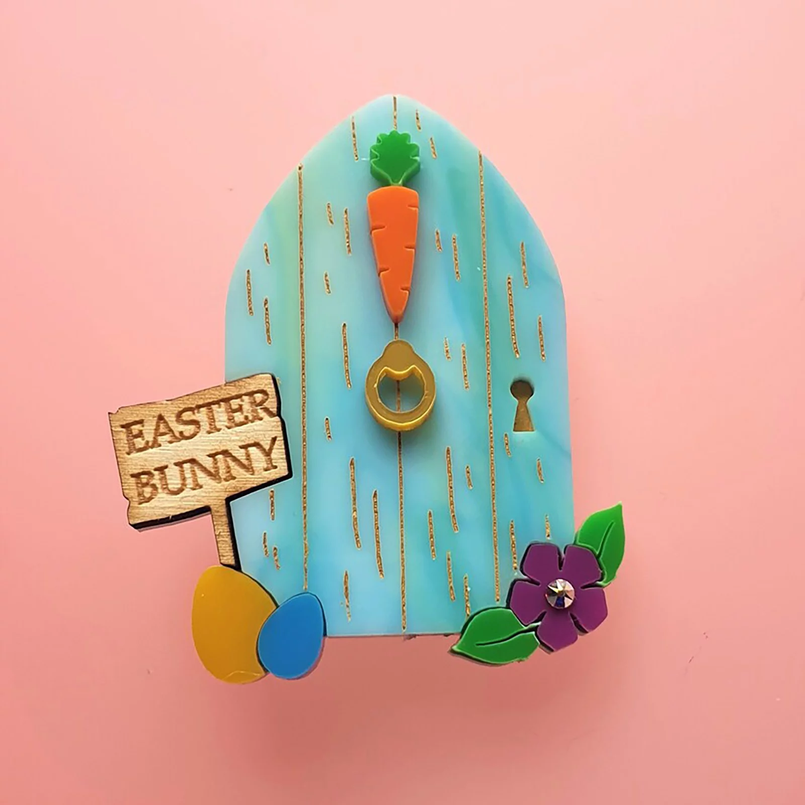 iju7gthy Gold Earrings Hoops 4Th of July Easter Bunny House Carrot Brooch Acrylic Brooch Happy Spring Brooch