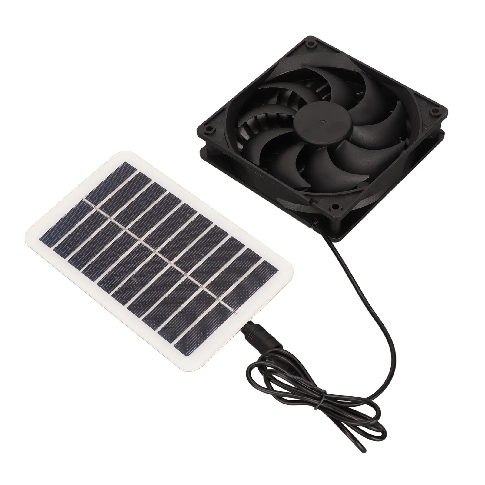 BuyWeek Solar Panel Exhaust Fan, 15W Solar Power Panel Ventilator Energy Saving Solar Powered Air Extractor for Greenhouse Pet Houses RVs