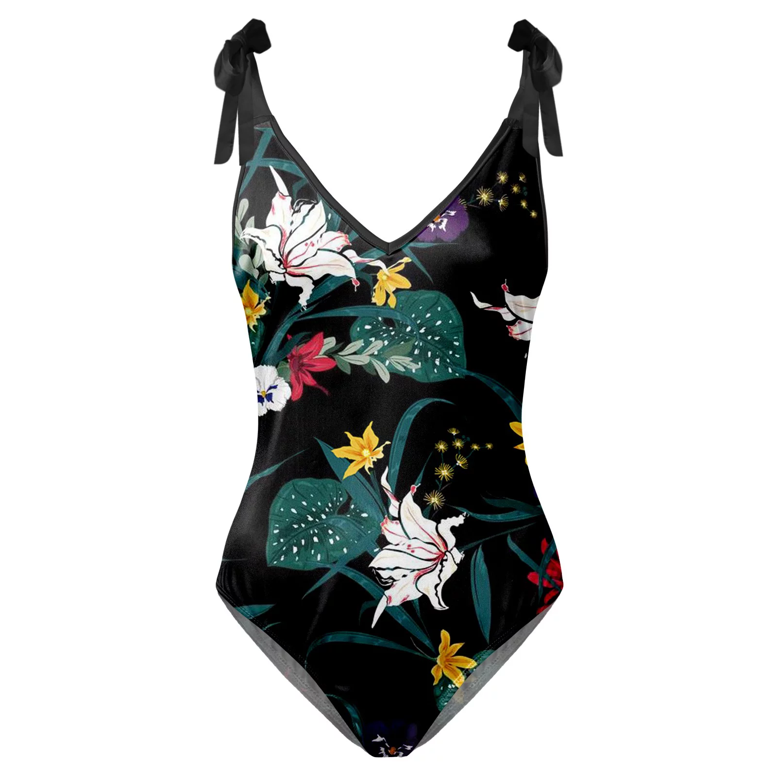 Summer Mini Skirt Womens V Neck Flower Printed Swimsuit Apron Skirt Bikini Sets Skirting Board Buddy Pads