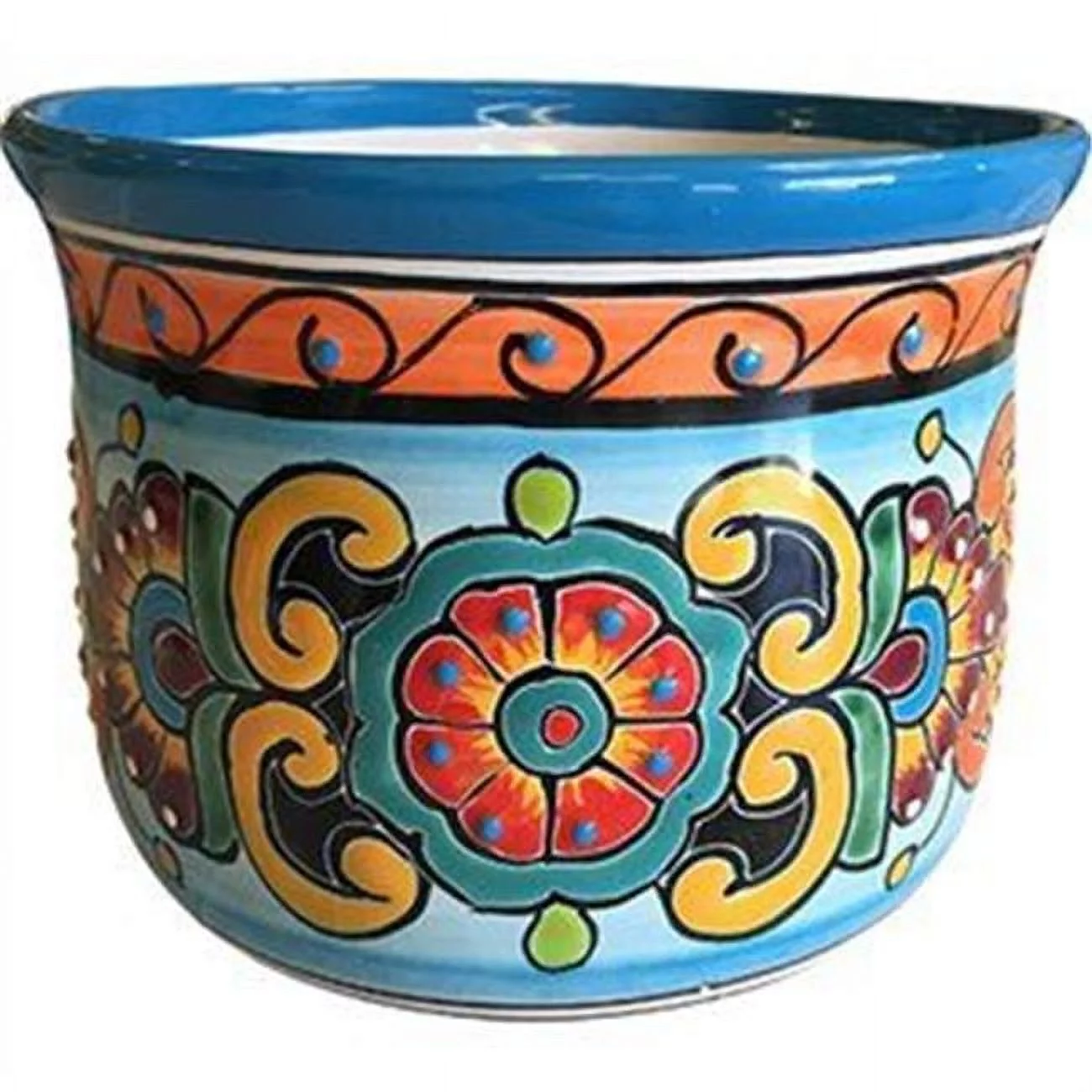 Avera Home Goods 230820 5 in. Talavera Hand Painted Planter, Pack of 4