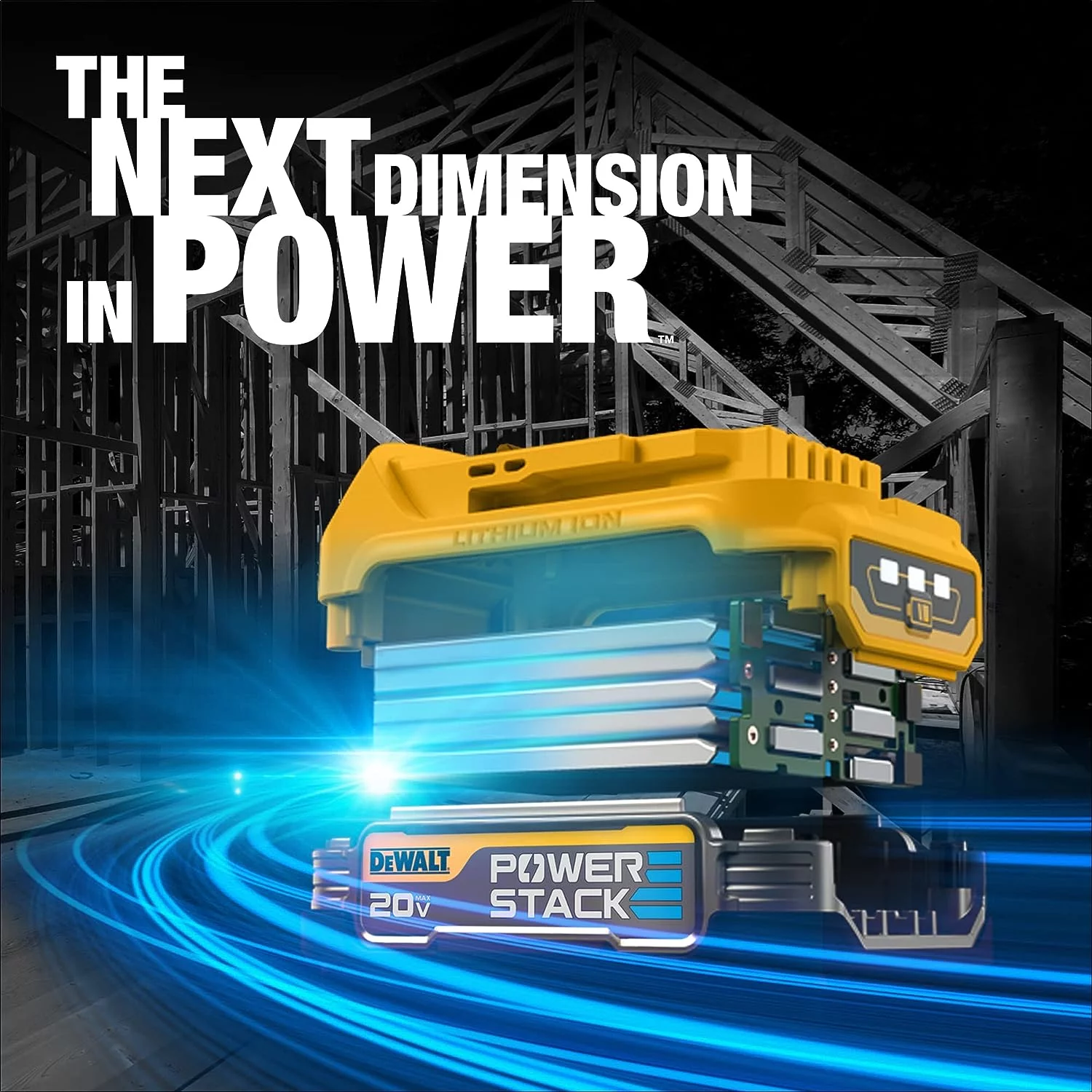 Open Box DEWALT 20V MAX POWERSTACK Compact Battery DCBP034 - Yellow