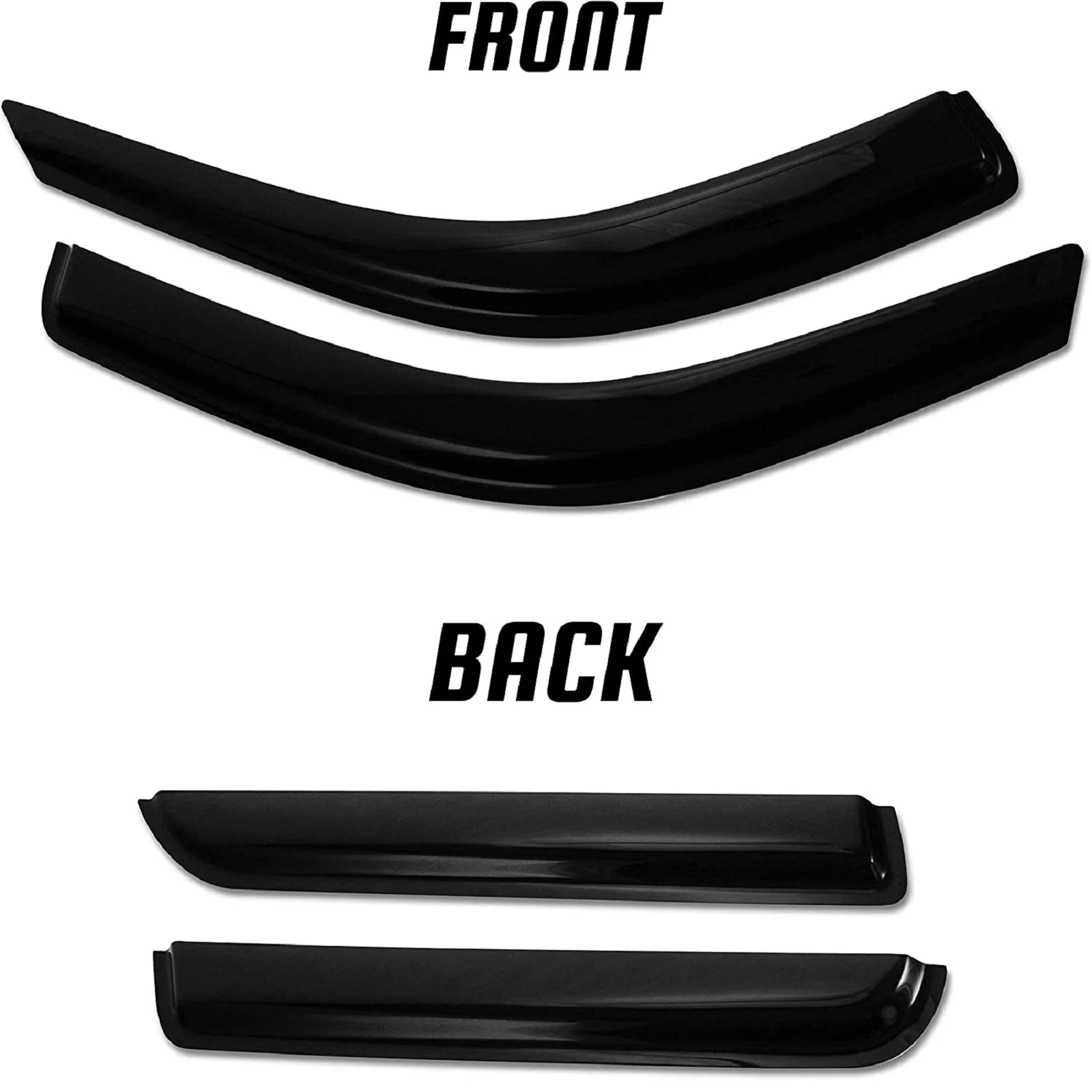 JSP Window Vent Visor For Dodge RAM Crew Cab 2009-2019 Rain Guard Deflector