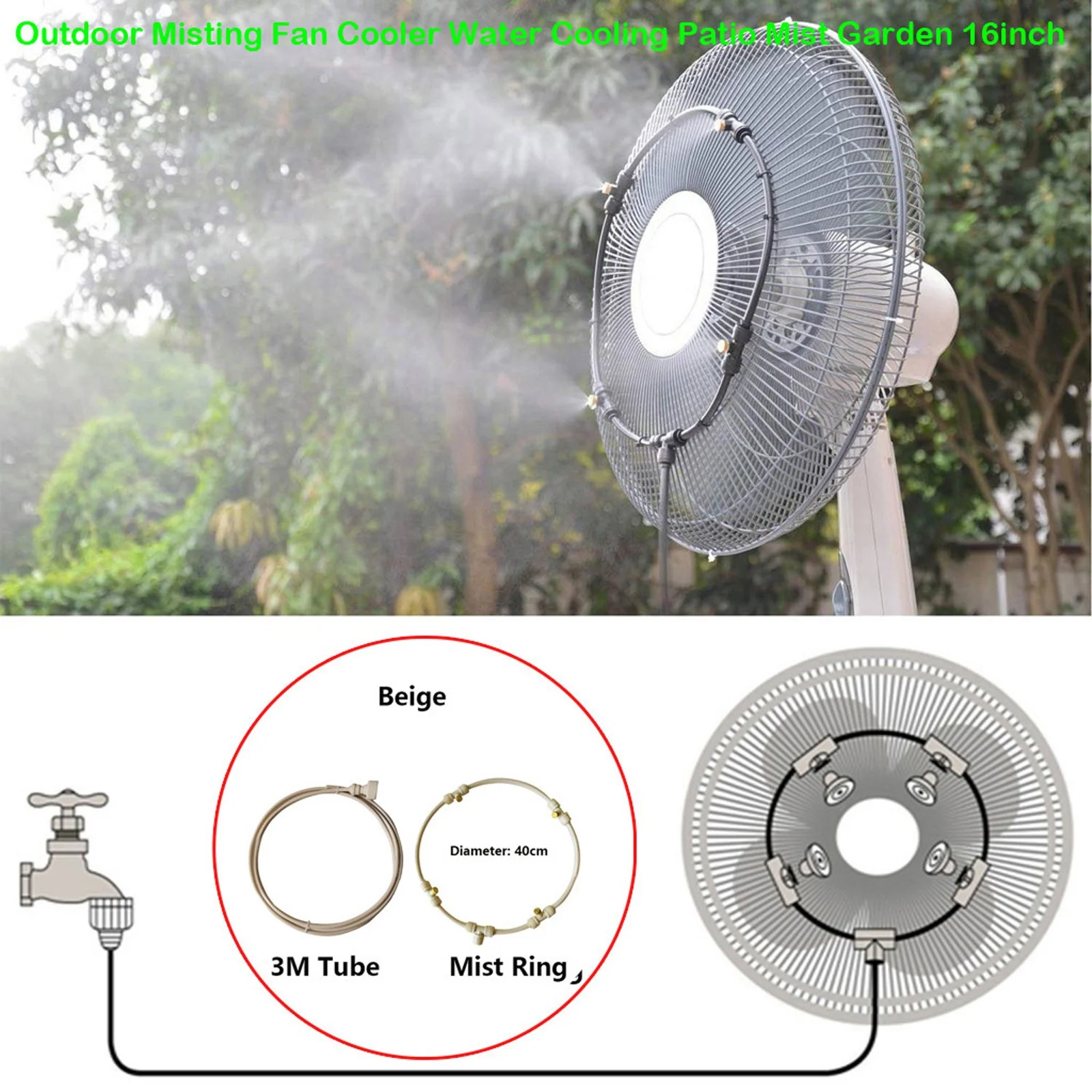 Hose Reels Outdoor Fan Kit For A Cool Patio Water Spray Tube For Cooling Outdoor Patio Garden Outdoor Fan Cooli