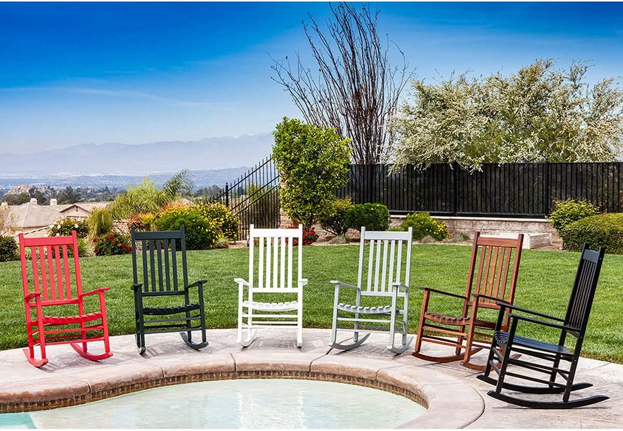 Shine Company Vermont Porch Rocker – Black