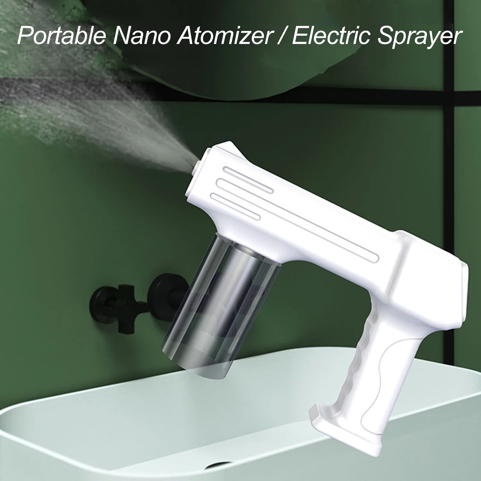 Vistreck Portable Atomizer, Electric Sprayer, Disinfectant Atomizer Bottle, Handheld Rechargeable Atomizer, 300ml Intelligent Spray Machine