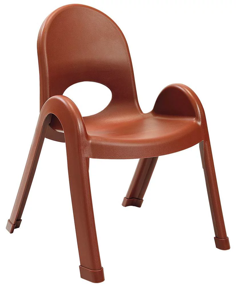 Angeles 11 in. Kids Stacking Chair in Cocoa Set of 4