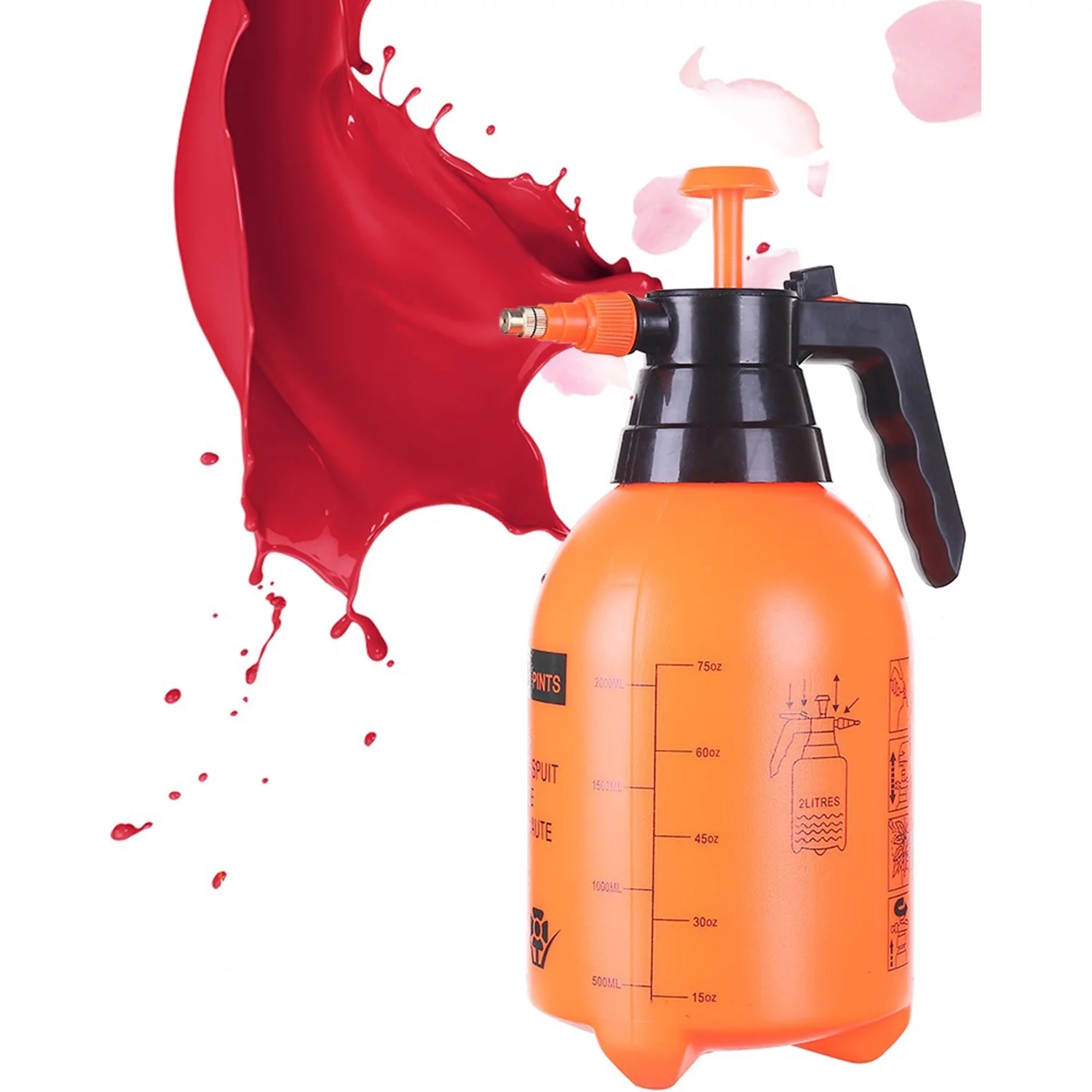 Abanopi 2L Garden Sprayer Pump Handheld Water Sprayers Pressurized Plant Water Mister Sprayer Lawn Mister Bottle for Water
