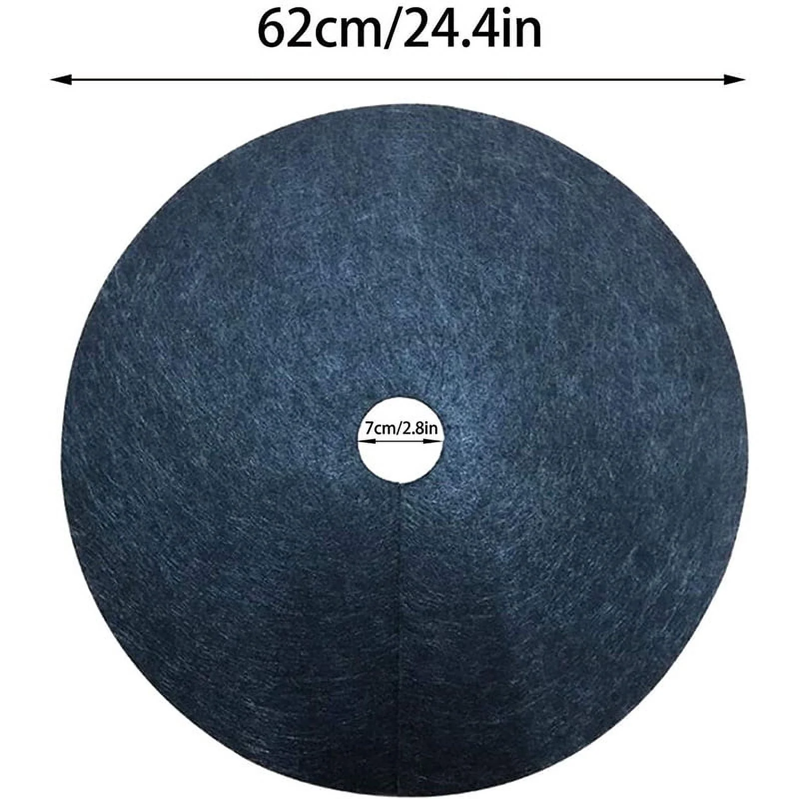 3 Pack 24.4 Inch Non-Woven Tree Mulch Ring- Thickened Tree Protector Mat Plant Cover Stakes Round Anti Grass Gardening Fabric Cover for Weed Control Root Protection