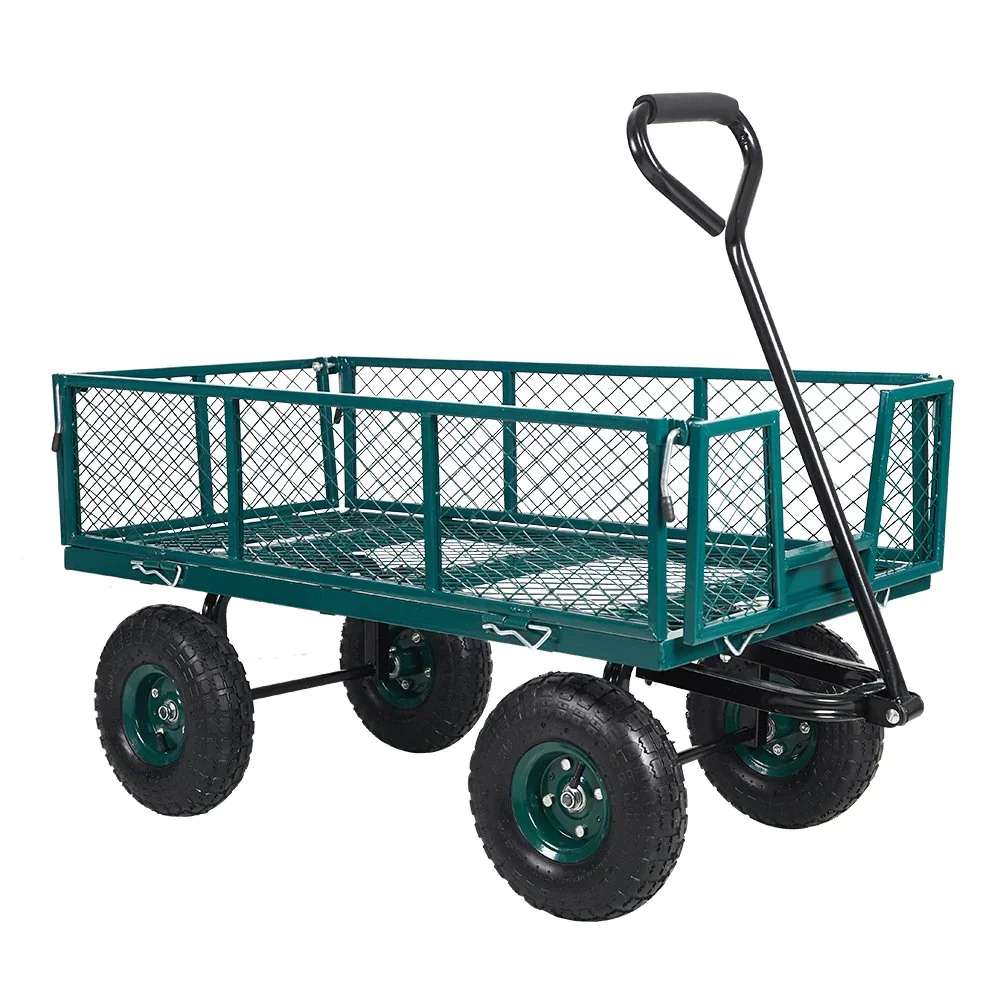 Utility Garden Cart with Pneumatic Tires - Black - 41.0 - Haul with ease and confidence, the ultimate garden helper!