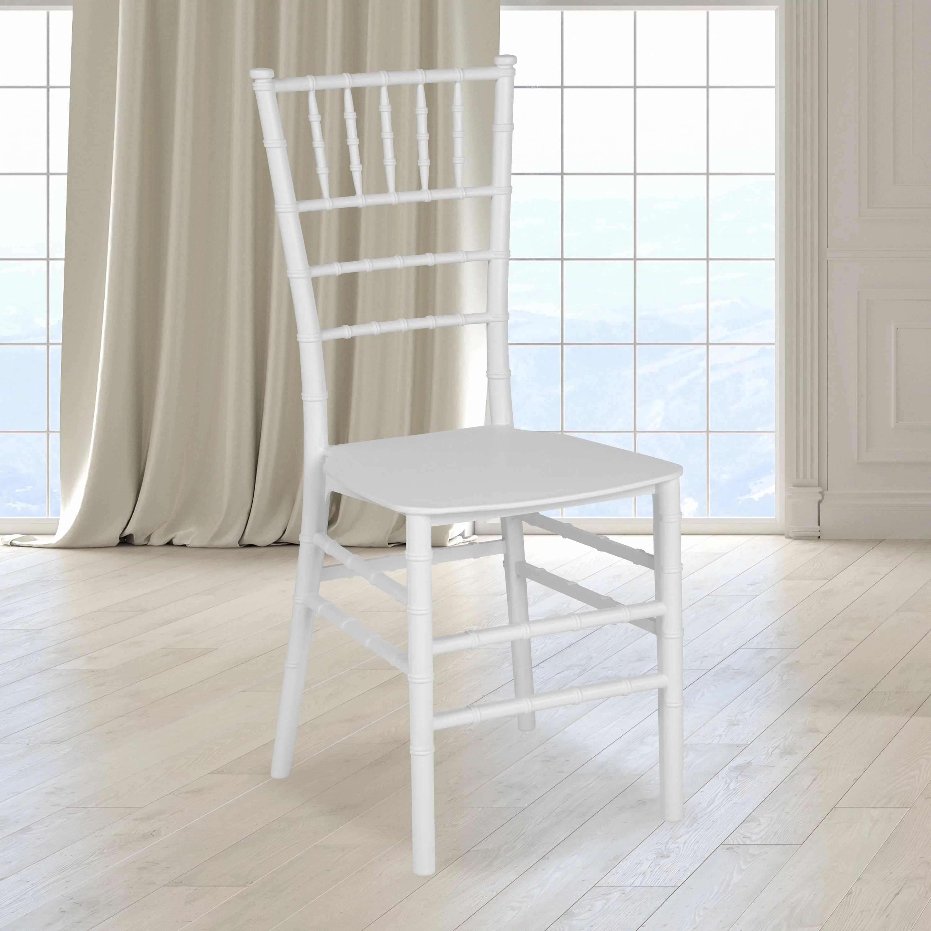 HERCULES Series Mahogany Resin Stacking Chiavari Chair