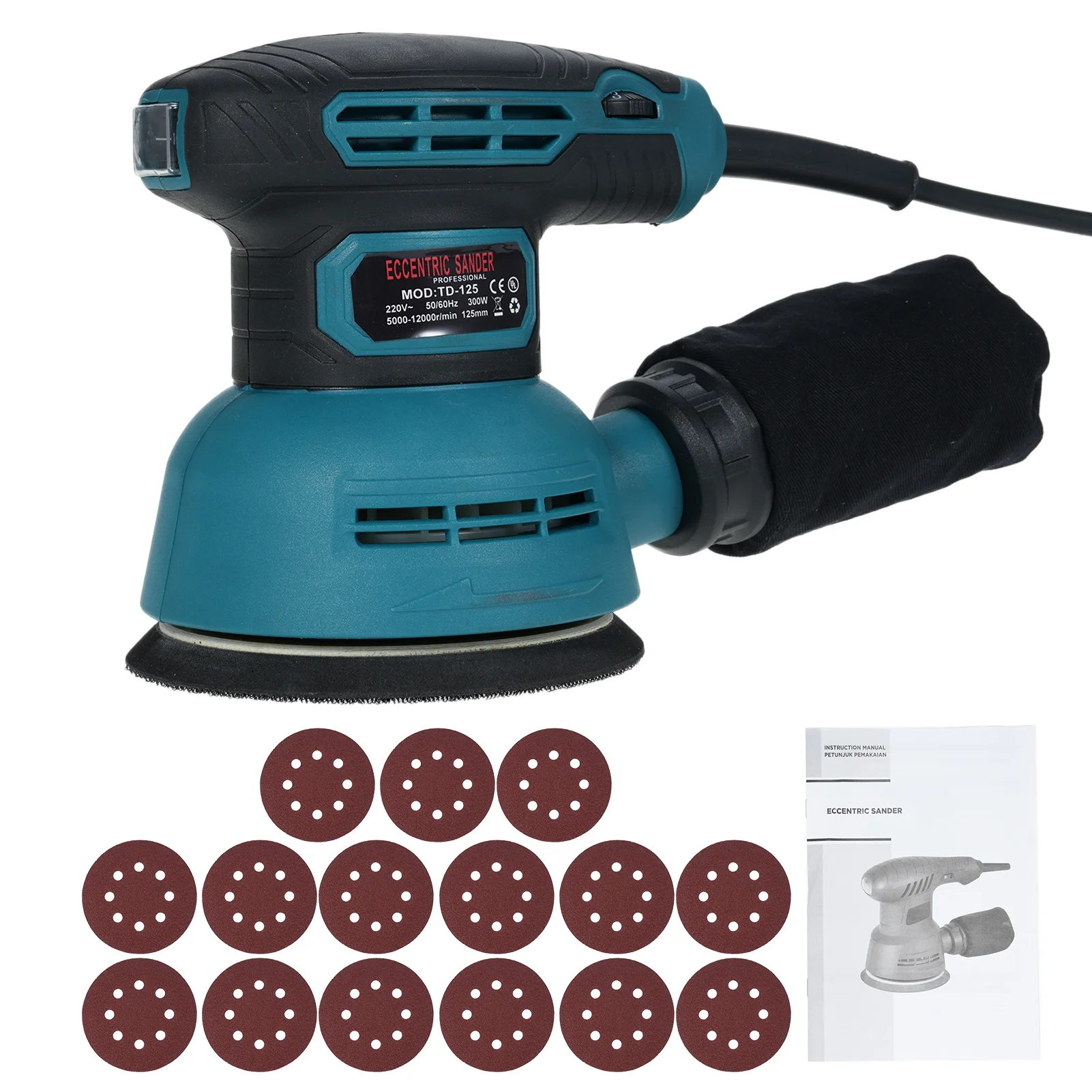 moobody 5 Inch Random Orbital Sander with High Performance Dust Collection System