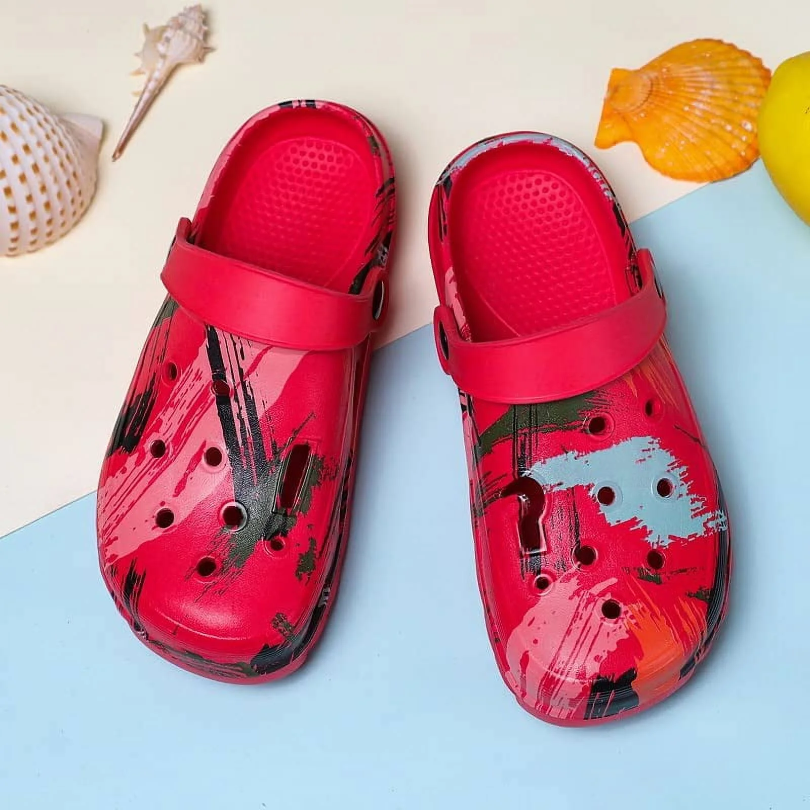 KAQ Kid's Garden Clogs Cute Slides Sandals Toddlers Beach Pool Shower Shoes with Non-Slip Sole