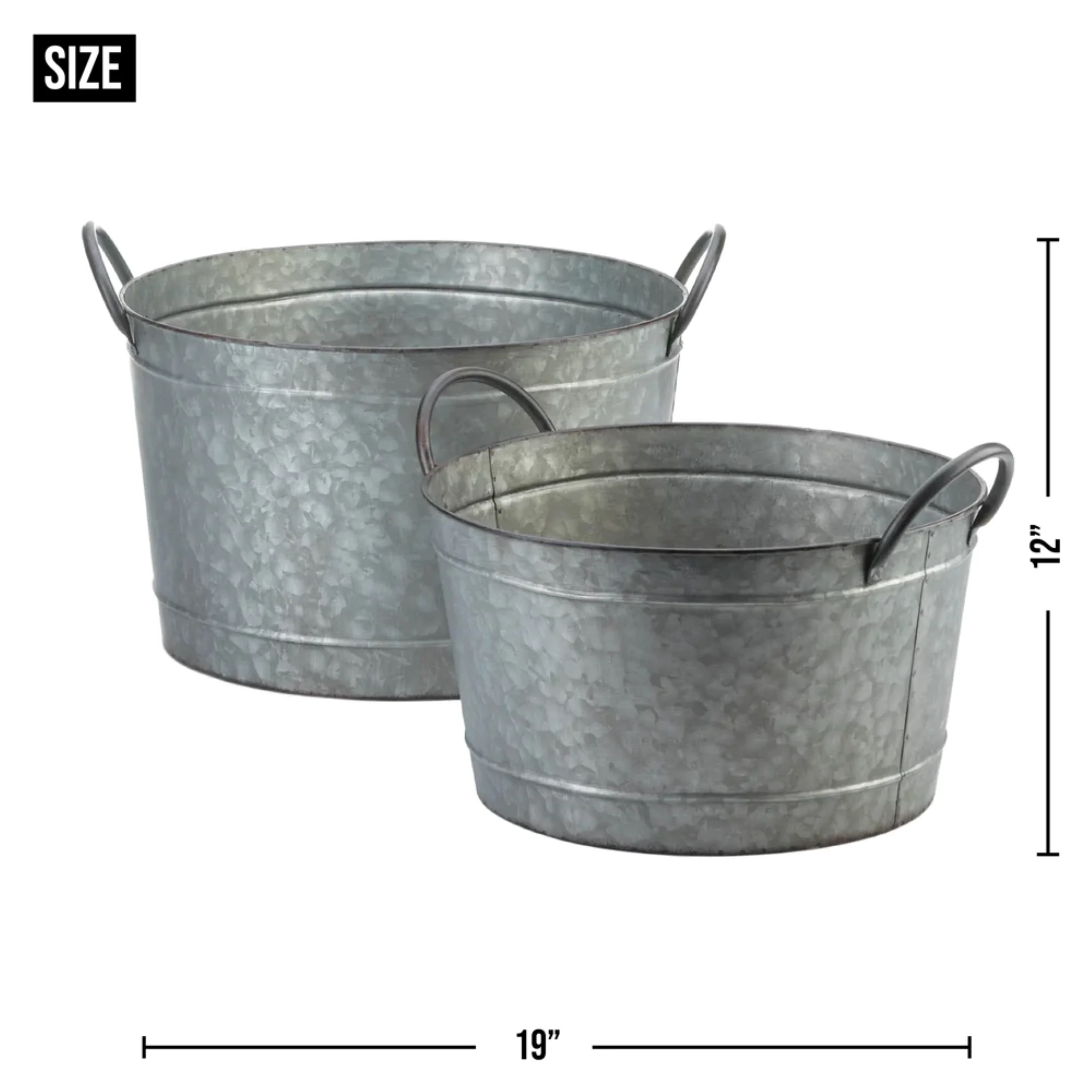 Zingz & Thingz Galvanized Bucket Planters - 19