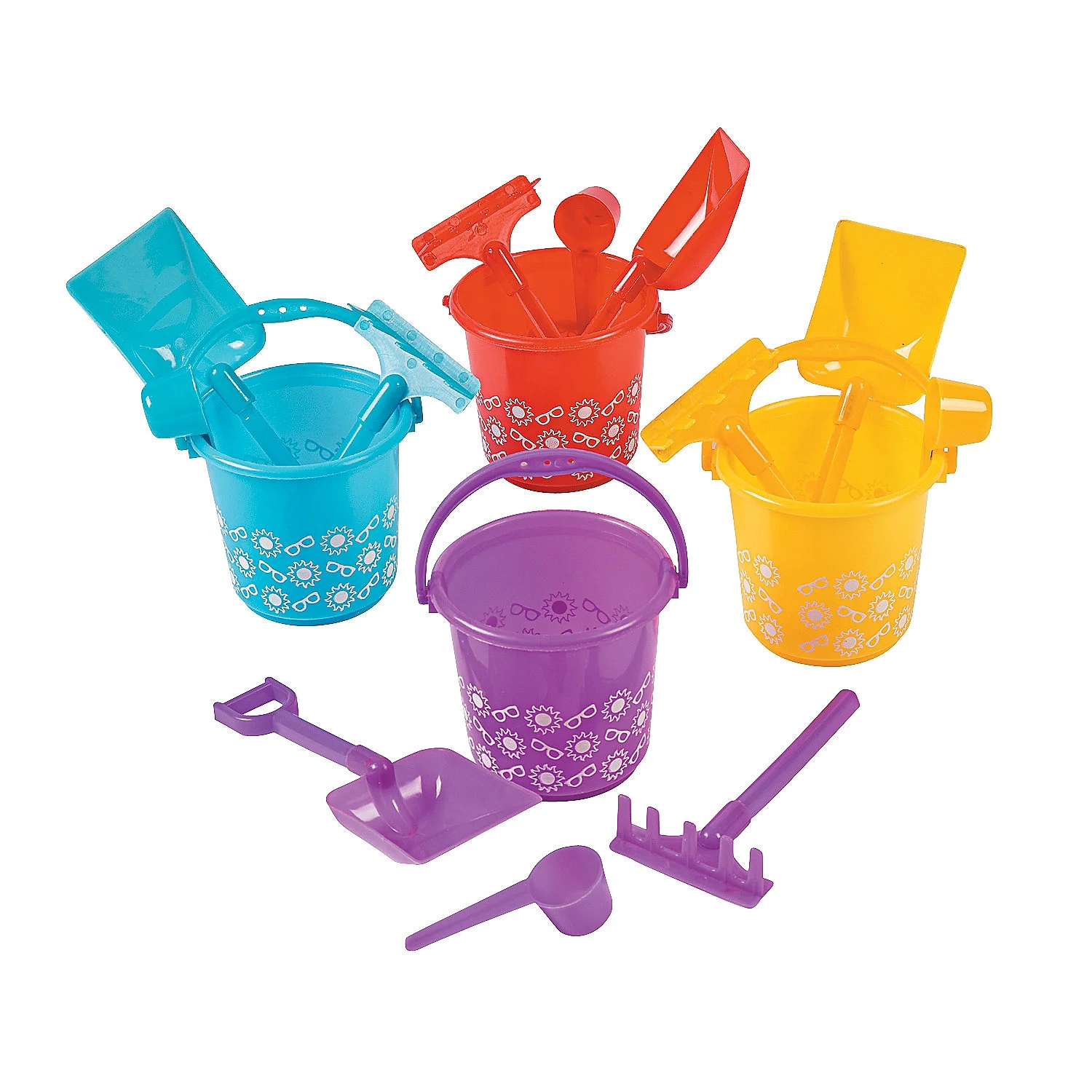 Summer Print Beach Play Sets (4Pc Set/Dz - Party Favors - 12 Pieces