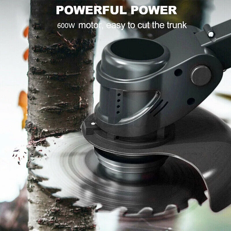 Electric Cordless Grass String Trimmer Lawn Edger Weed Wacker Cutter 2 Battery