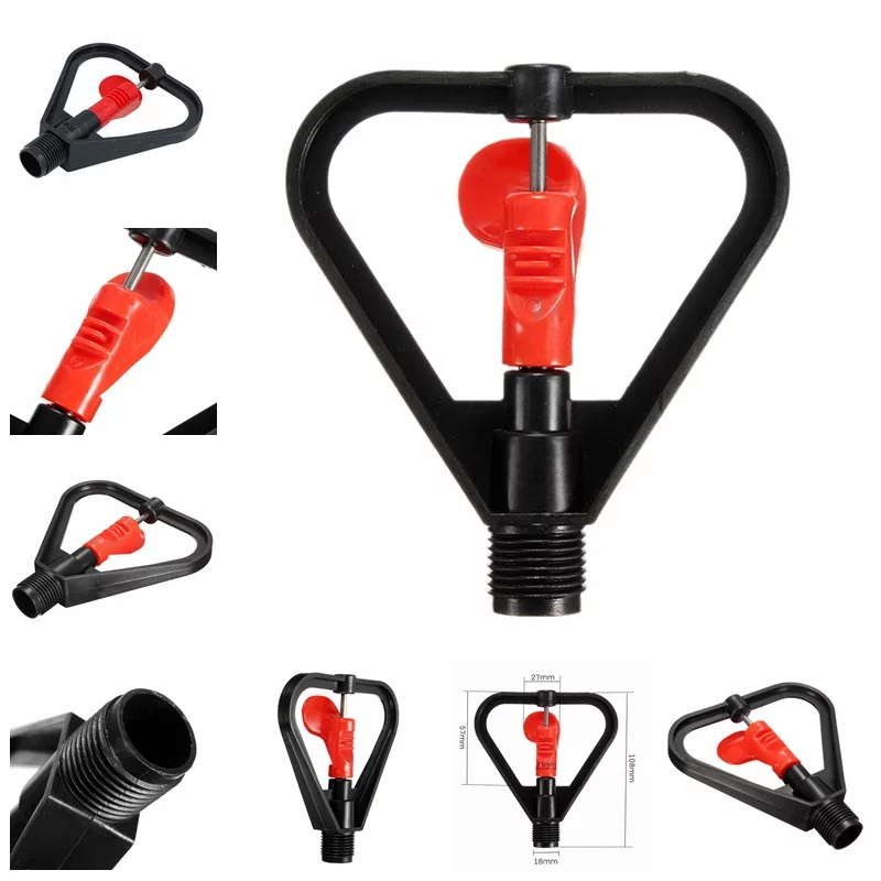 DN15 Yard Garden Lawn Irrigation 360° Rotation Water Sprinkler Head Plastic