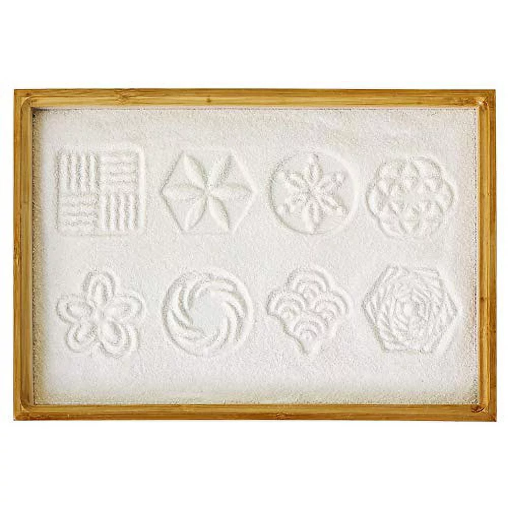 BangBangDa Zen Garden Stamps Rake Gifts - Patterns Sand Play Therapy Kit Meditation Tool Accessories Supplier Mini Office Tabletop Miniature Sandbox Father Mother Mon Dad Man Women Zen Gifts