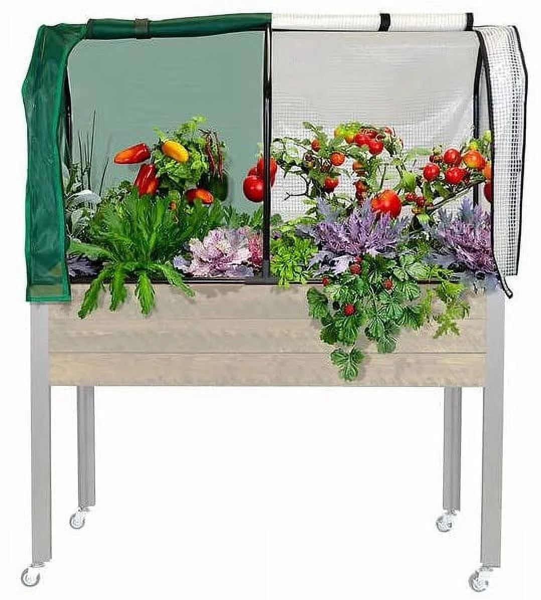 Greenhouse & Bug Cover Combo 21”W X 47”L X 24”H - Provides Perfect Microclimate For Your Plants. Includes 1 & 2 Cover. Planter NOT Included