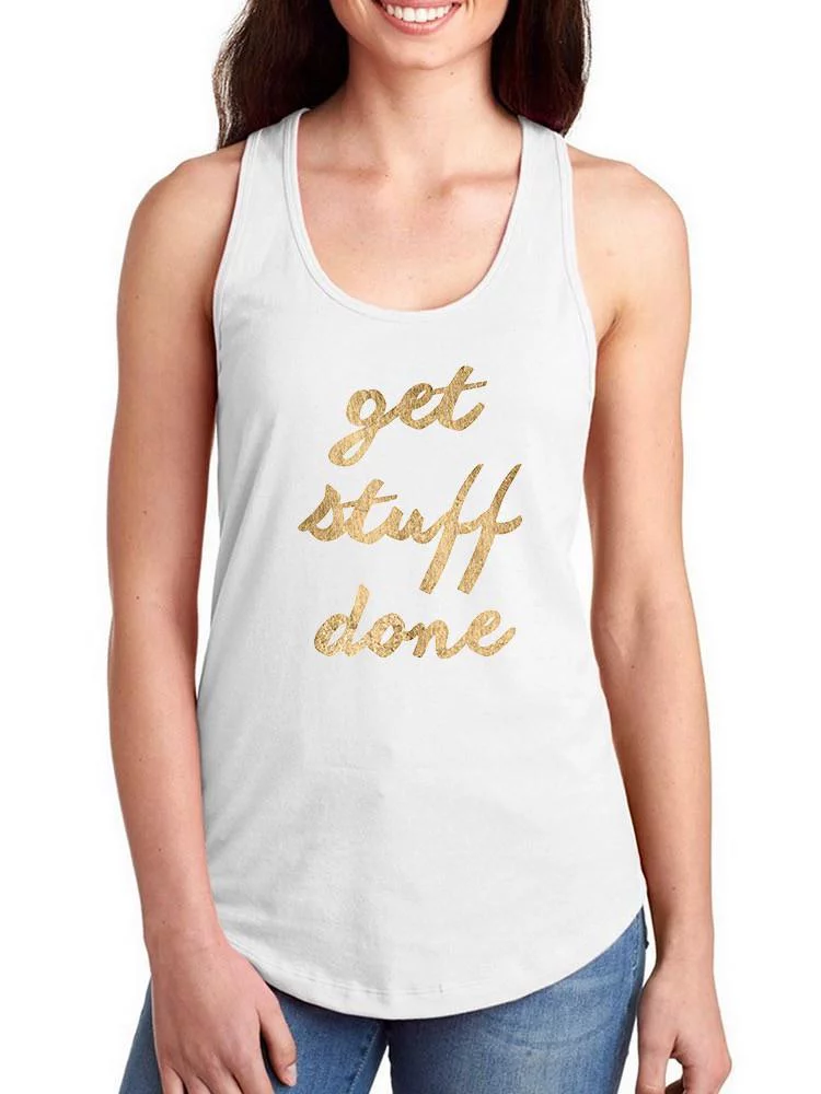 Golden Quote Vii Racerback Tank Women -Anna Hambly Designs, Female Small