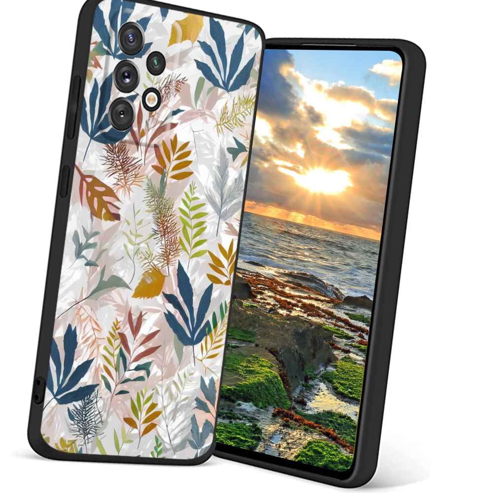 Leaves-159 Phone Case, Degined for Samsung Galaxy A72 5G Case Men Women, Flexible Silicone Shockproof Case for Samsung Galaxy A72 5G