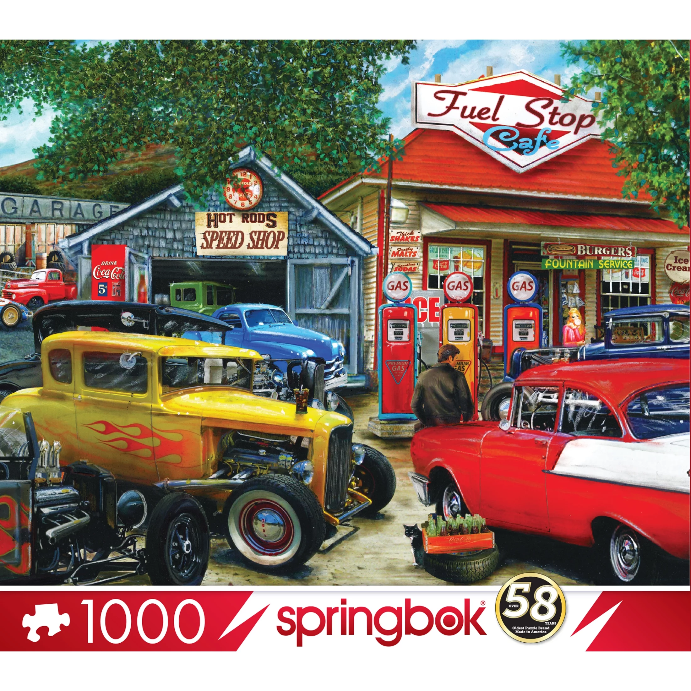 Hot Rod Café 1000 Piece Adult Jigsaw Puzzle By Springbok Puzzles