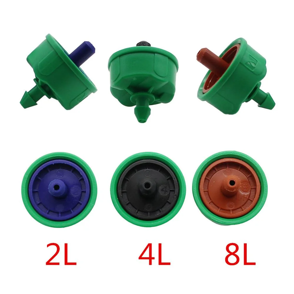 4-Way Curved Arrow Drip System 3/5mm Hose Drip Arrow Watering Kits with 2L/4L /8L Steady Flow Dripper Irrigation Device 20 Set