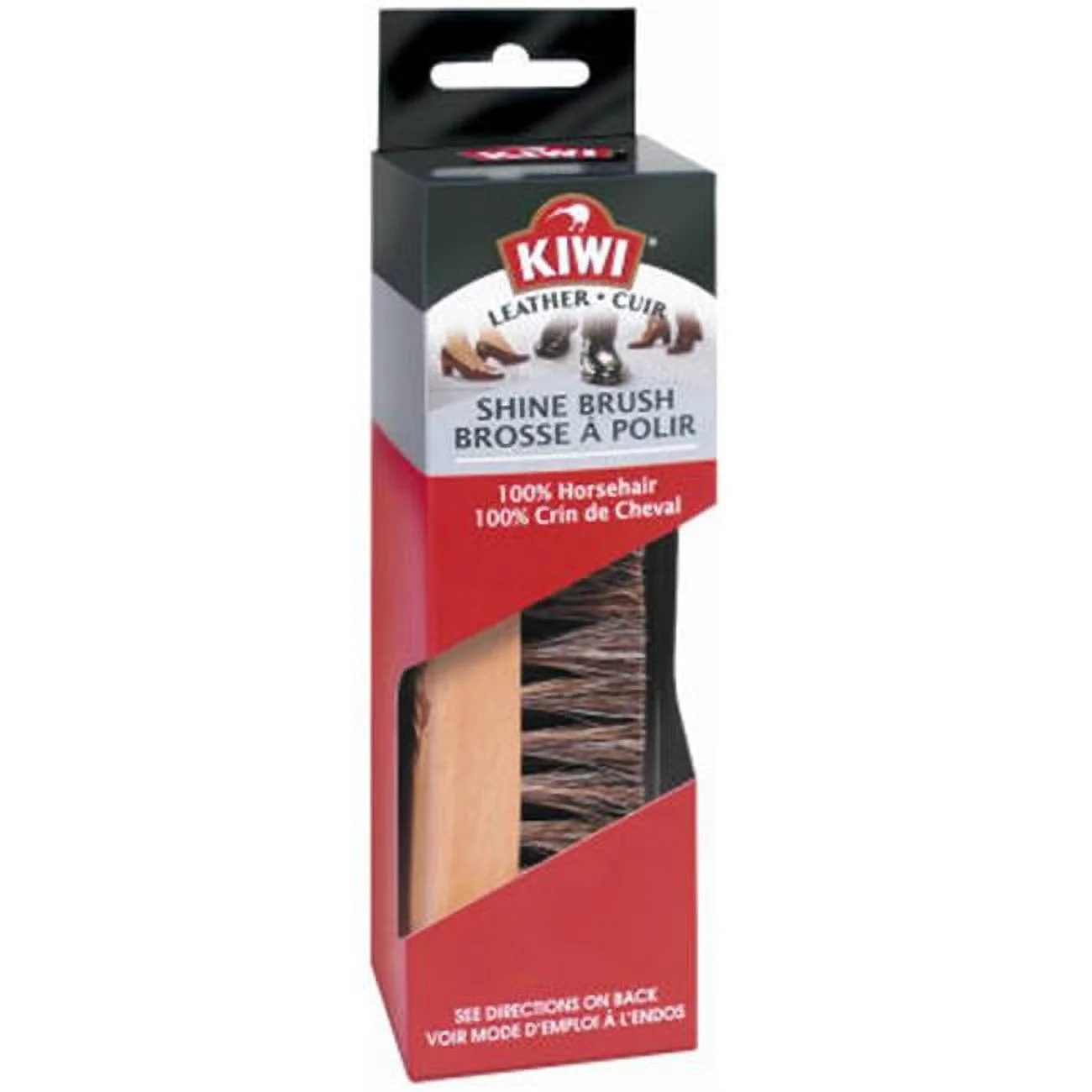 Kiwi 70309 Horsehair, Shine Brush - Boxed With Hang Tag.