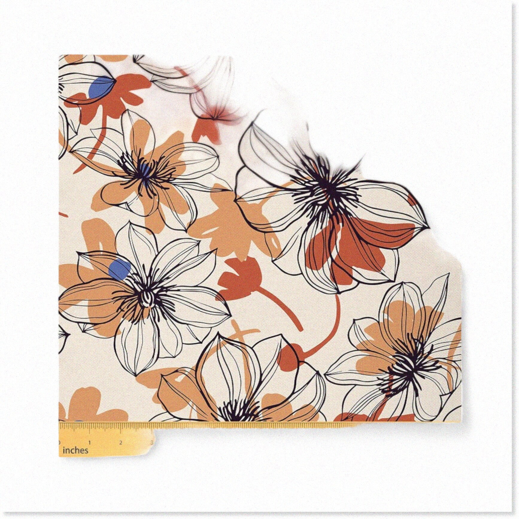 Botanical Blooms: Summer Floral Fabric for DIY Projects - 2 Yards, Farmhouse Style Upholstery for Chairs, Outdoor & Home Decor.