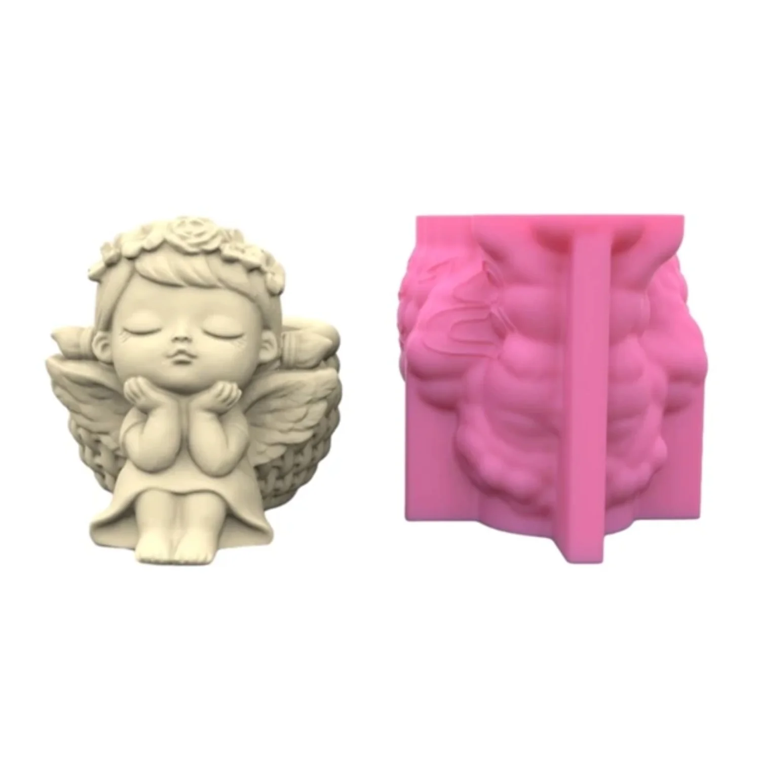 Beautiful Girl Series Succulent Flower Pot Mould - Exquisite Gypsum Concrete Crystal Epoxy Resin Mold for Elegant Flower Vase - High-Quality Silicone Mold for DIY Crafts and Home Decor