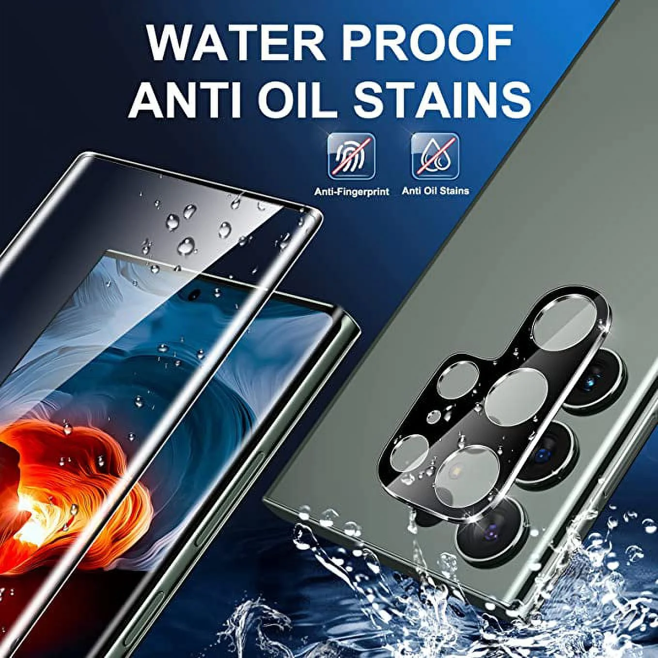 [2+2 Pack] Galaxy S23 Ultra Screen Protector 9H Tempered Glass,3D Arc, HD Clear Anti-scratch Suitable for Samsung Galaxy S23 Ultra 5G Glass Screen Protector