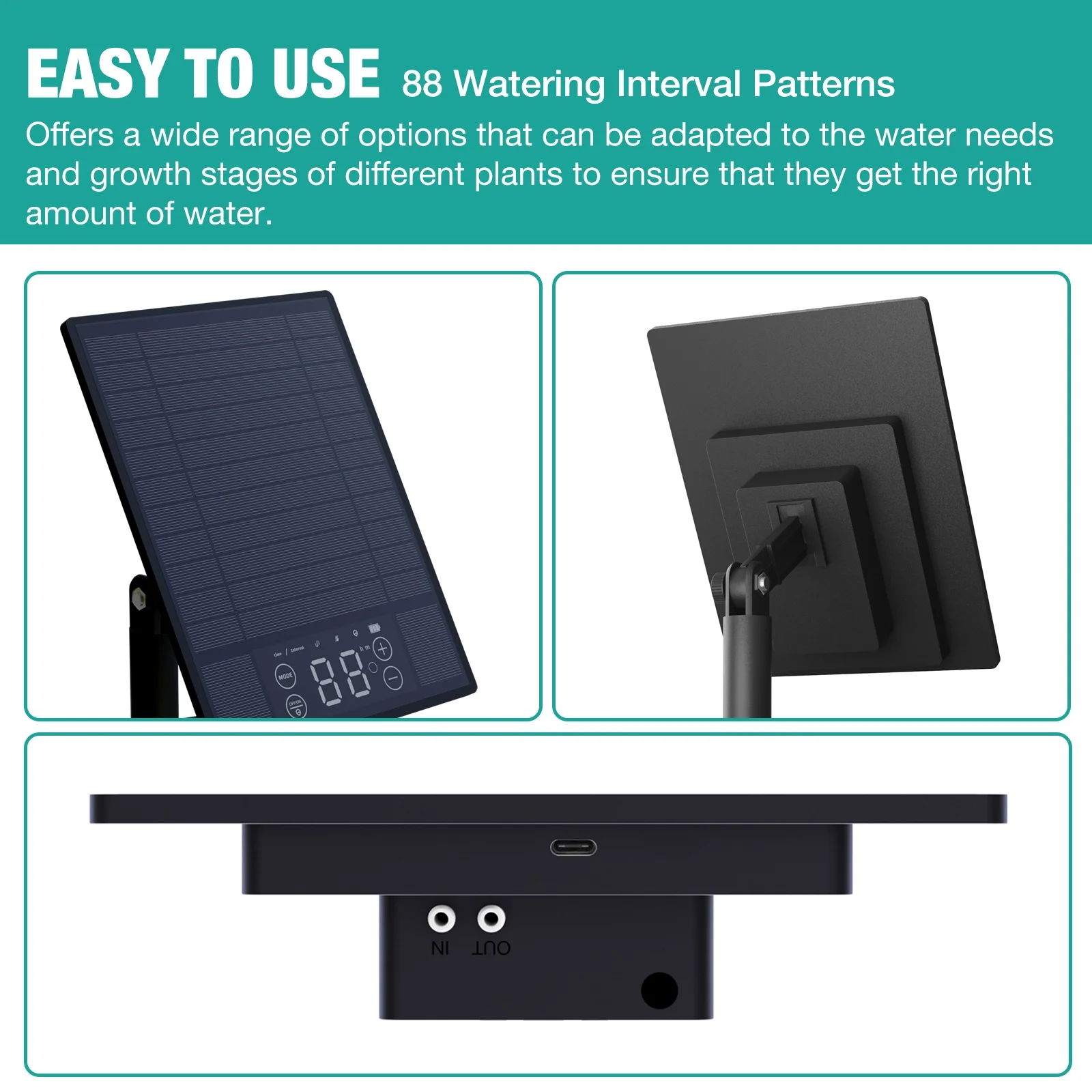 Drip Irrigation System,88 Modes Kit Indoor Screen 30 Solar Drip Potted With 88 Screen 30 Potted Drip Display Drip Kit With 88 Modes Display