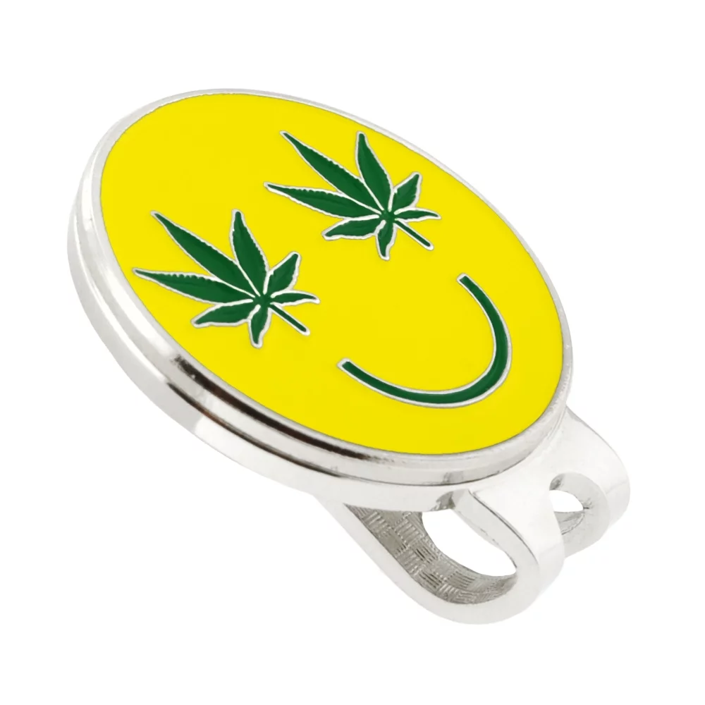 PinMart’s Marijuana 3 Pack Magnetic Ball Markers and Hat Clip - Golf Accessories for Men and Women - Ball Markers and Hat Clip with Magnet for Golf Hats