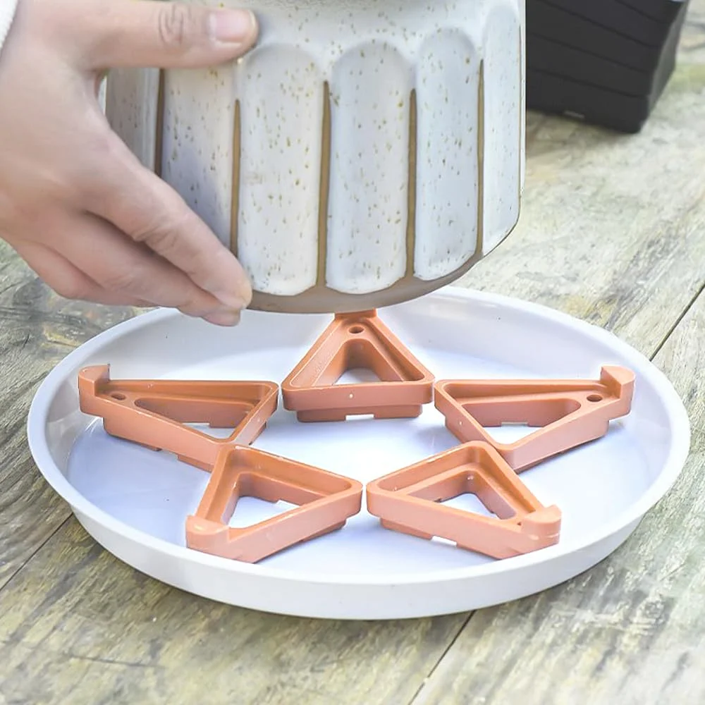 12Pcs Flower Plant Pot Feet,Pot Toes Pot Lifters Supports Small to Large Flower Planters,Invisible Flower Pot Risers,Potted Plant Stand Feet,Flower Pot Feet Rack for Indoor and Outdoor Planters