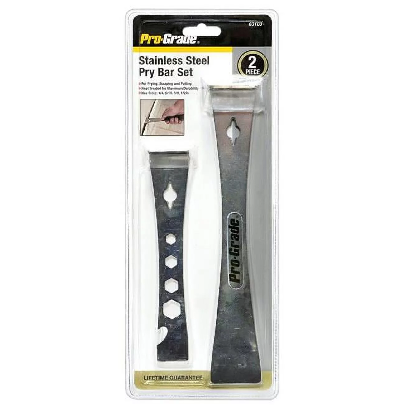 Pro-Grade 63103 Stainless Steel Wrecking Bar Set - 2 Piece