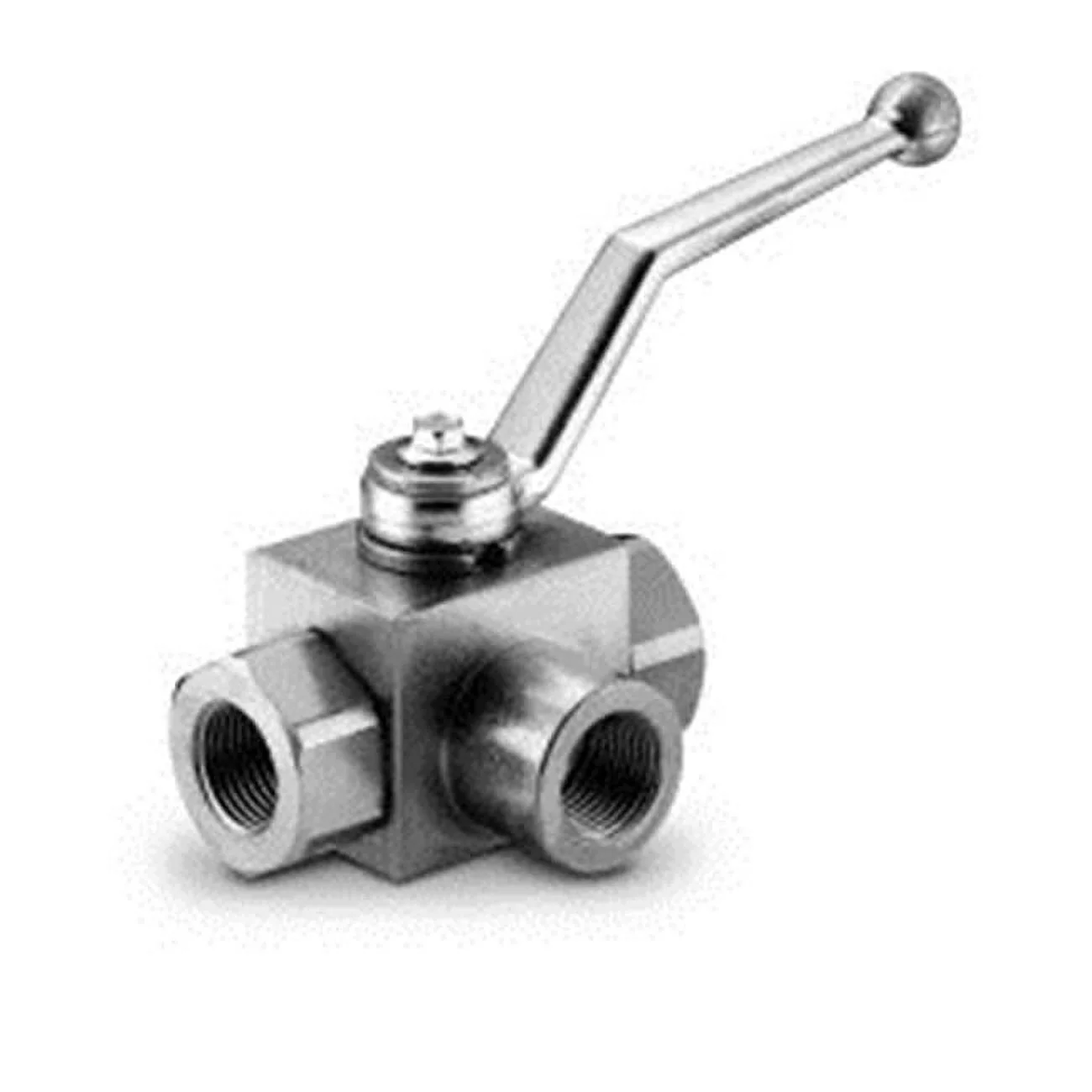 Midland Industries GE3L08SAE 0.75-14 in. SAE 3 Way Steel High Preesure Ball Valve