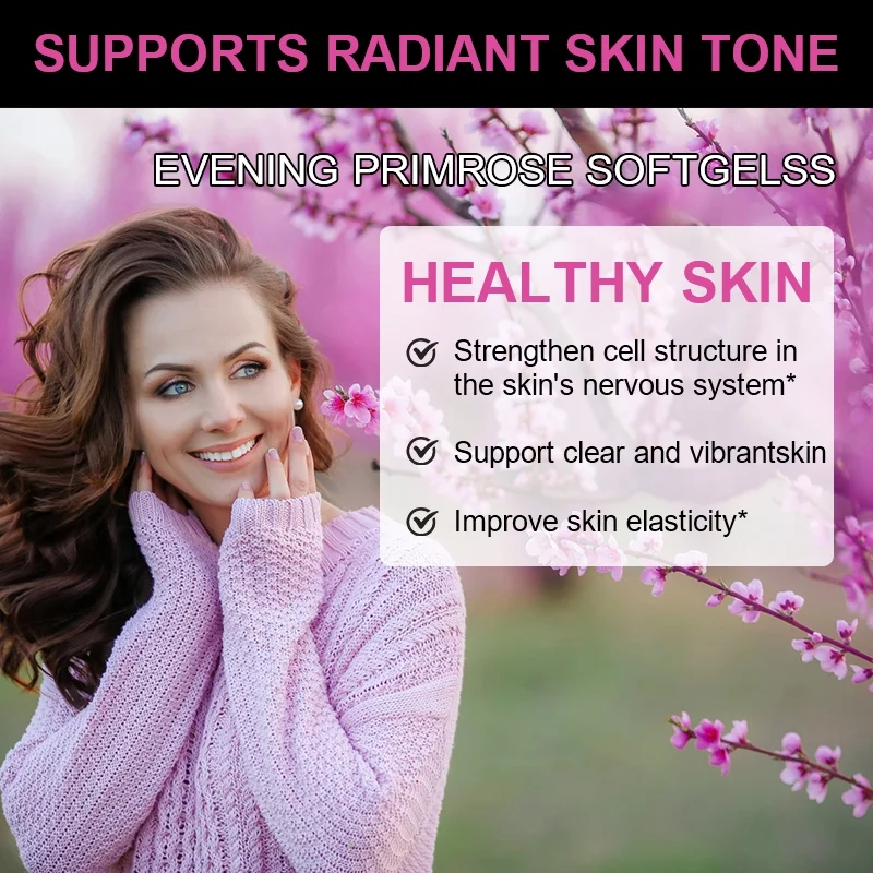 (2 PACK) Evening Primrose Oil Capsules | Acids Softgels 1300mg -Promotes Skin & Cardiovascular Health -Non GMO & Gluten Free | 240 Capsules