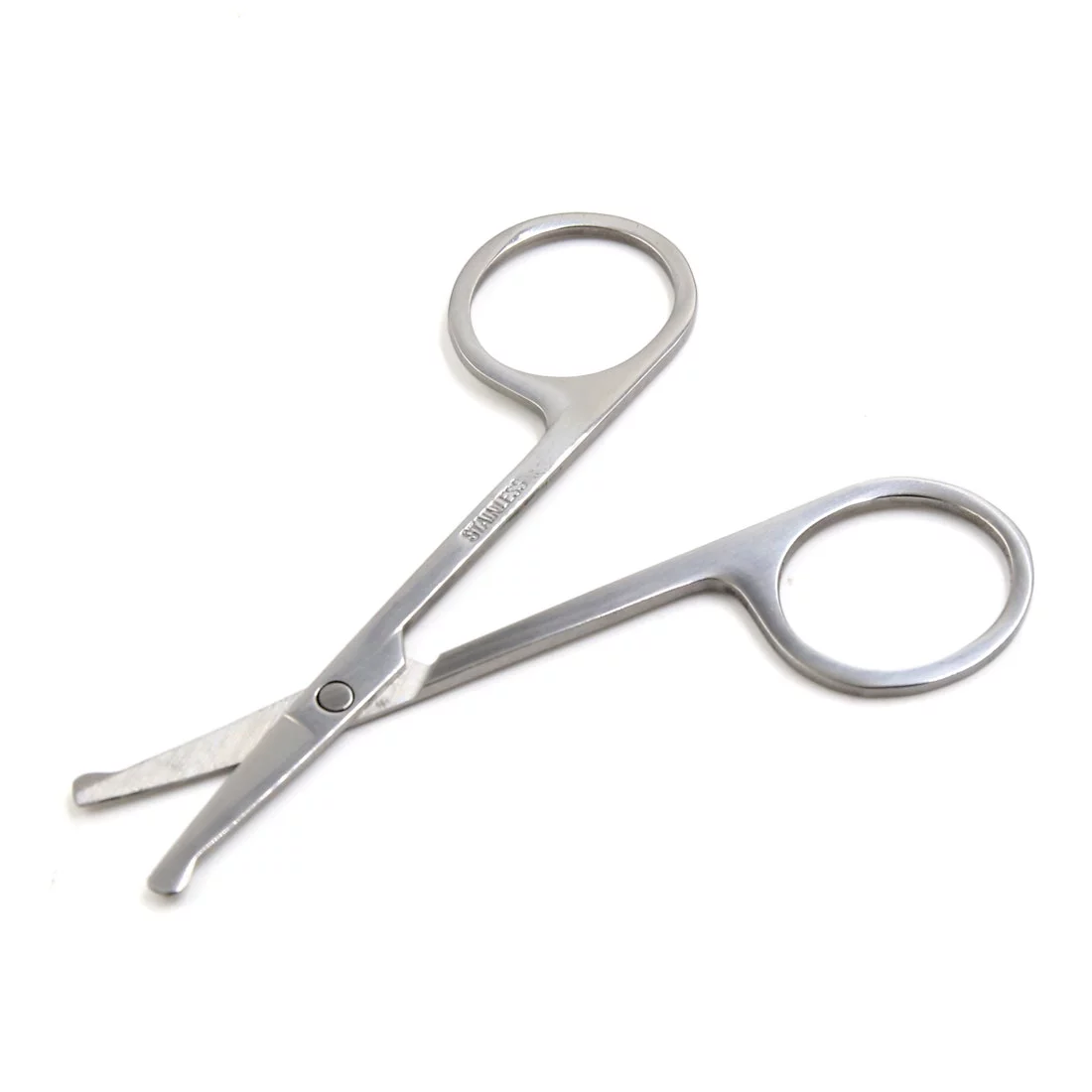 Unique Bargains 5 Pcs Stainless Nose Hair Scissors Facial Hair Trimming Safety Round Tips