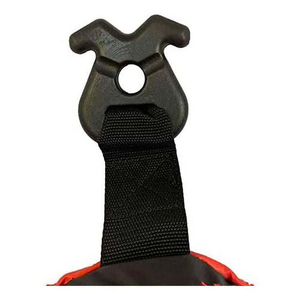 ripper 2 nylon inflatable towable float with foam handles, neoprene knuckle guards and quick connect tow points, red