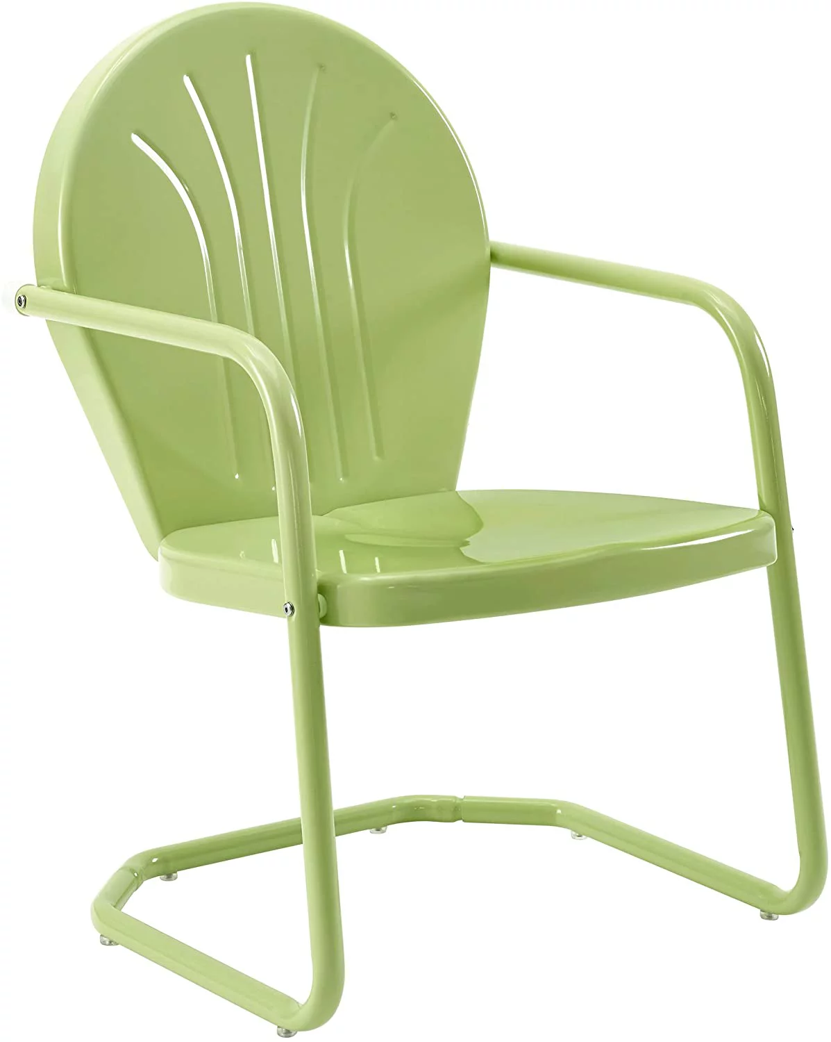 Crosley Furniture CO1001A-KL Griffith Retro Metal Outdoor Chair, Key Lime