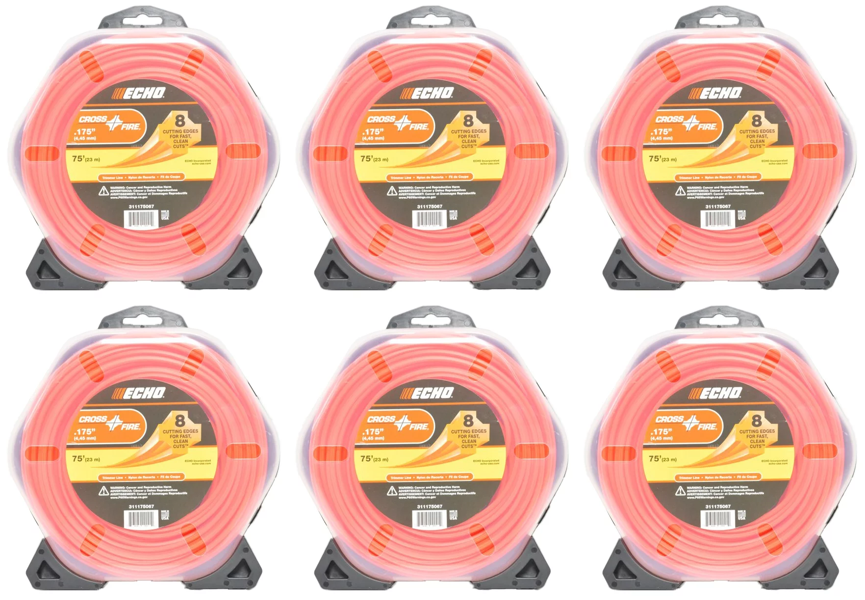 Echo Genuine 6-Pack of Cross-Fire 1 Lb. Donut .175