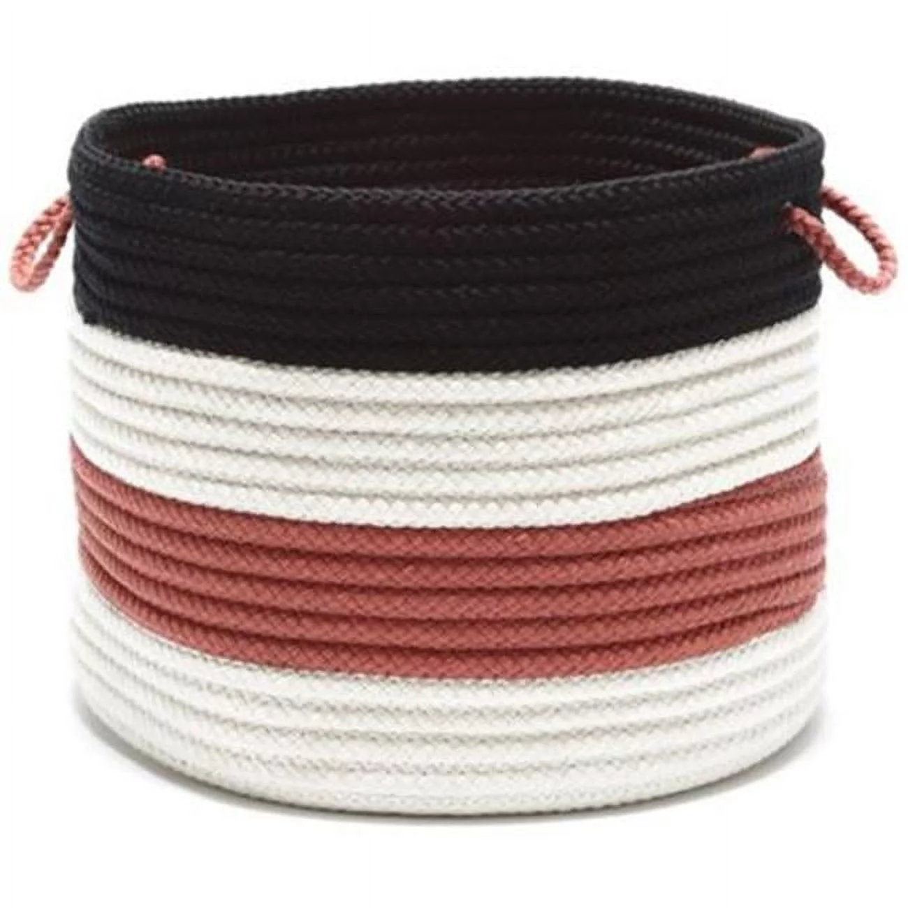 Grove Terracotta Banded BSKT 19x19x15 - Terracotta - 19 x 19 x 15 in.