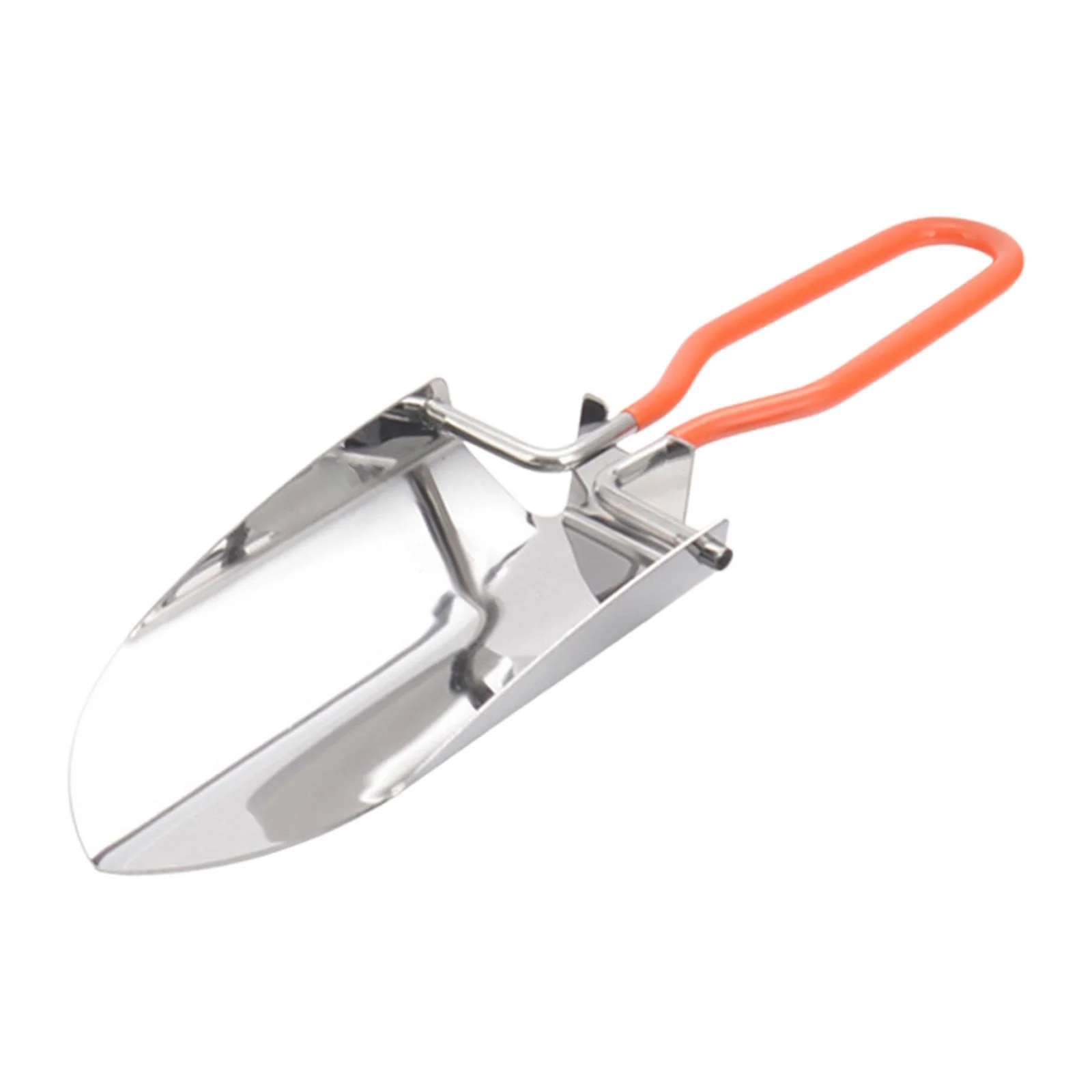 Colaxi Folding Gardening Trowel, Small Hand Spade Home Camping Spade Mini Spade for Agricultural Transplanting Backyard Yard Soil Orange