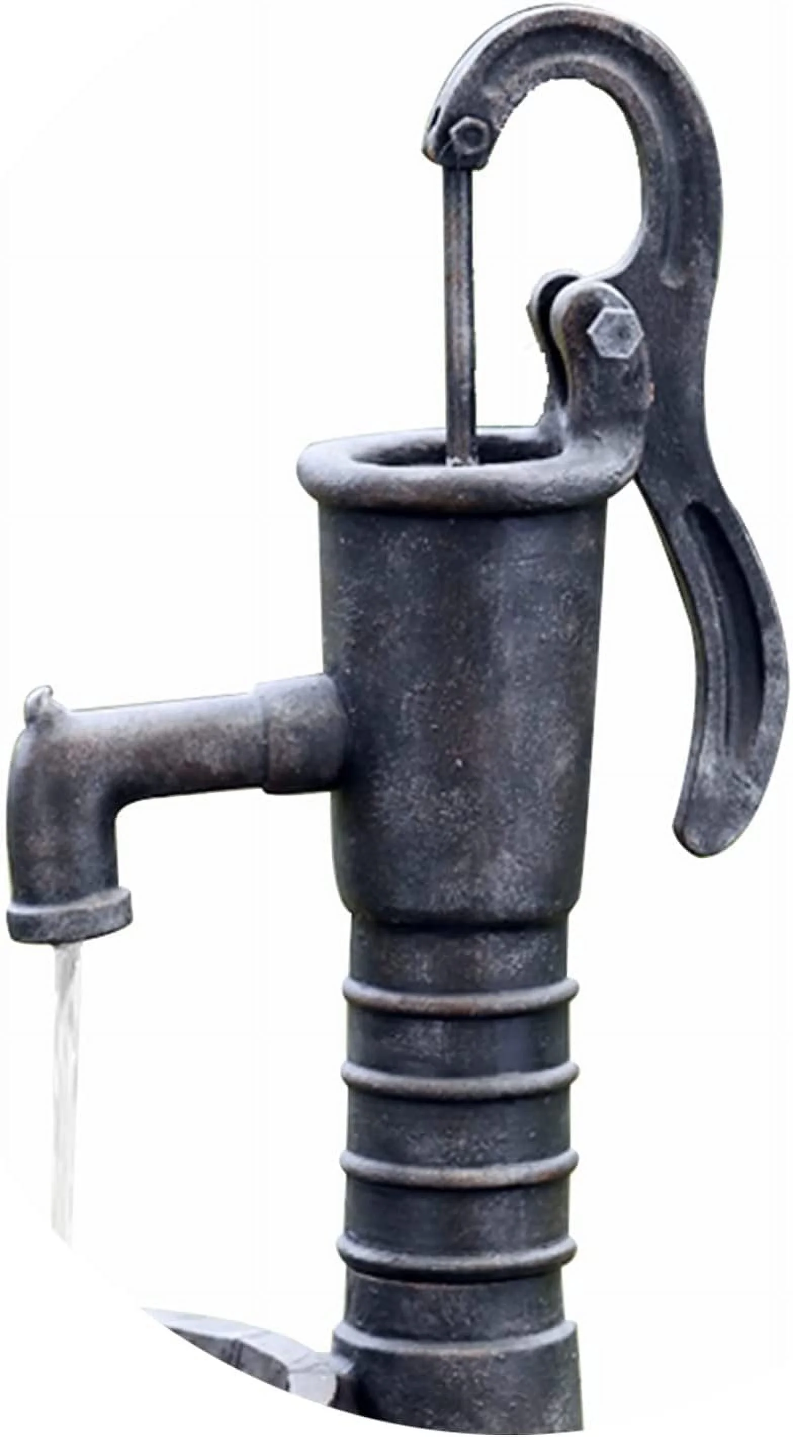 Old Fashioned Pump Water Fountain,Gray
