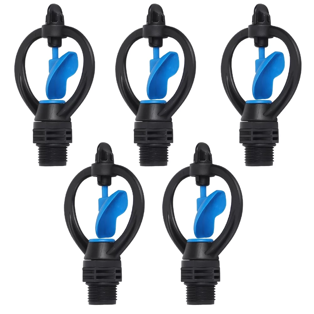 Uadme 5Pcs Lawn sprinklers Garden lawn plastic impeller sprinklers Garden sprinkler watering nozzles Irrigation tools