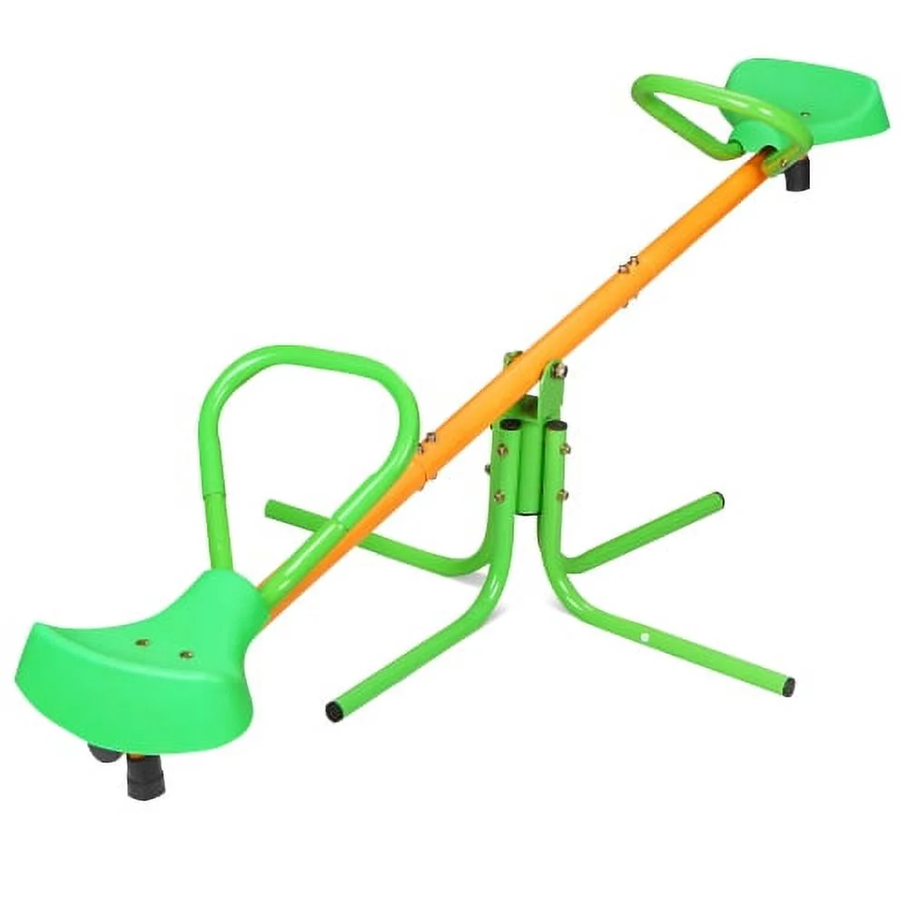 Kids outdoor seesaw, suitable for 4-8 years old, rotating seesaw, sit and turn seesaw, 360-degree rotation, children's outdoor playground equipment