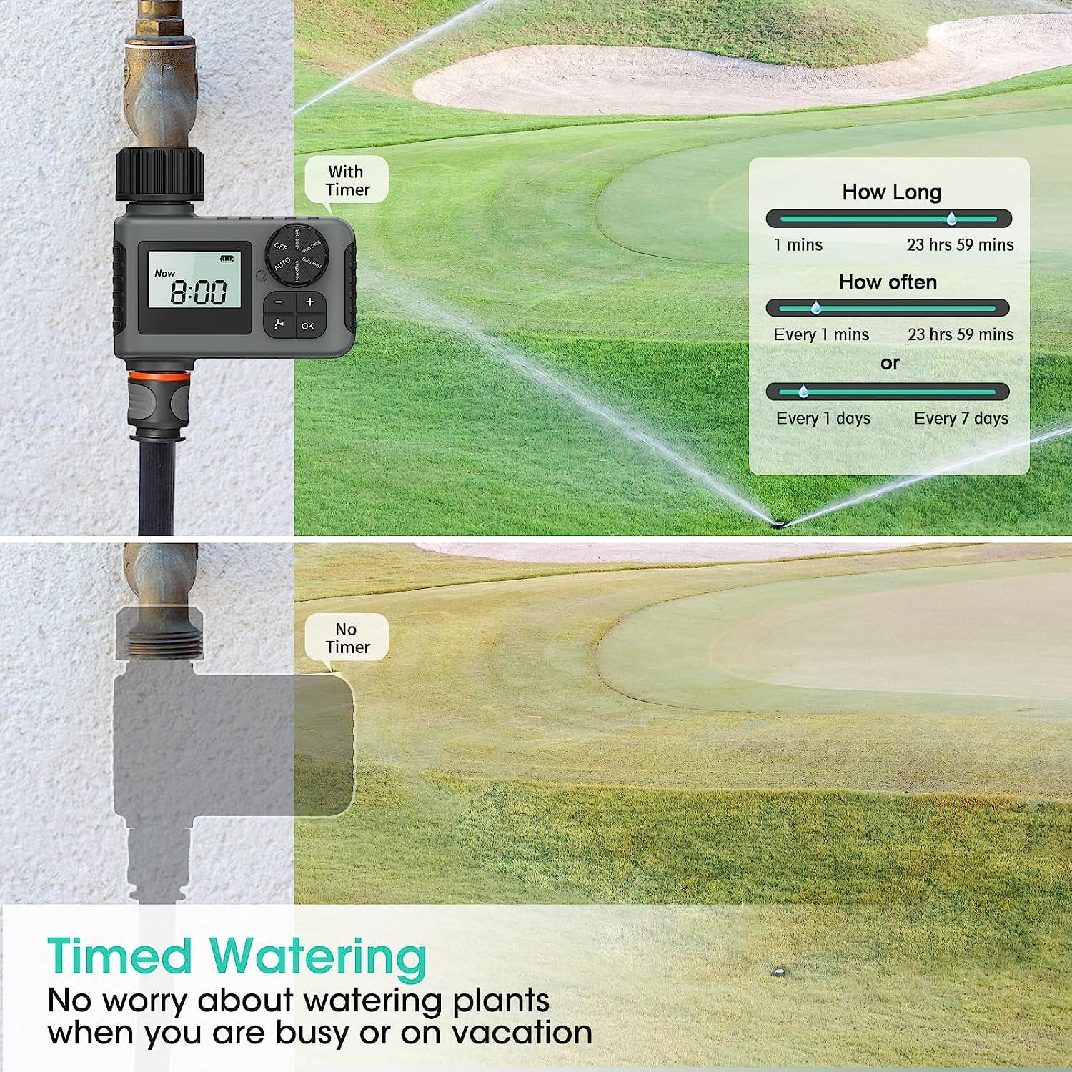 Automatic Water Timer Garden Irrigation Watering Timer Machine Digital Electronic Sprinkler Timer Intelligent Valve Controller